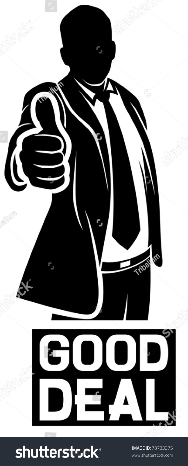 Good Deal Businessman Showing Thumbs Stock Vector Royalty Free