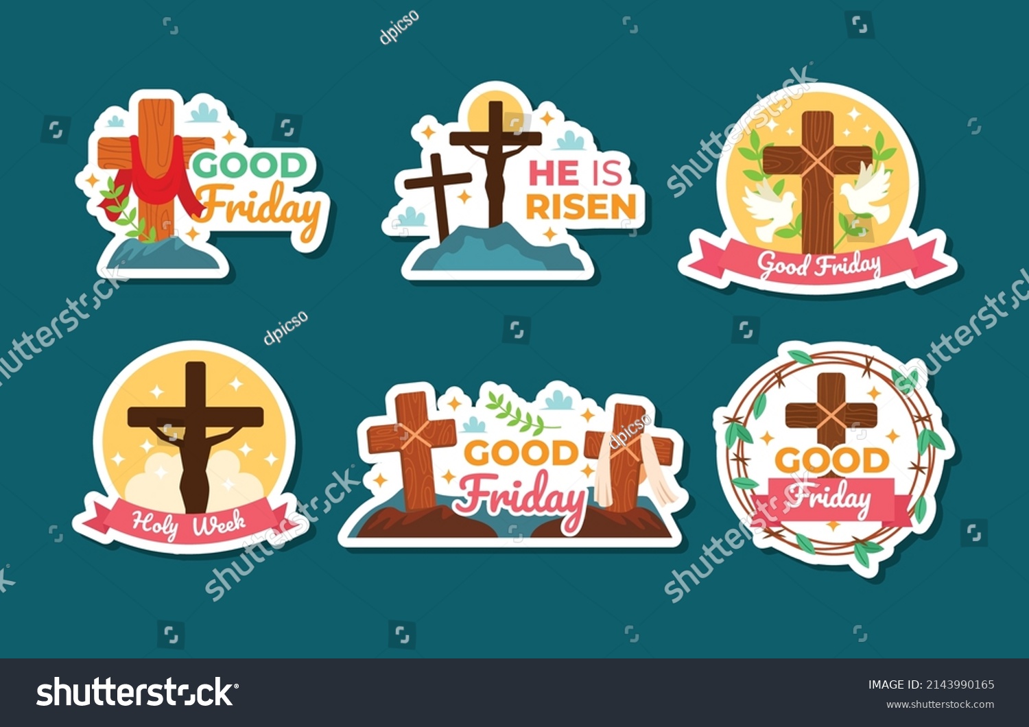 Good Friday Christian Holiday Commemorating Crucifixion 库存矢量图 免版税 Shutterstock