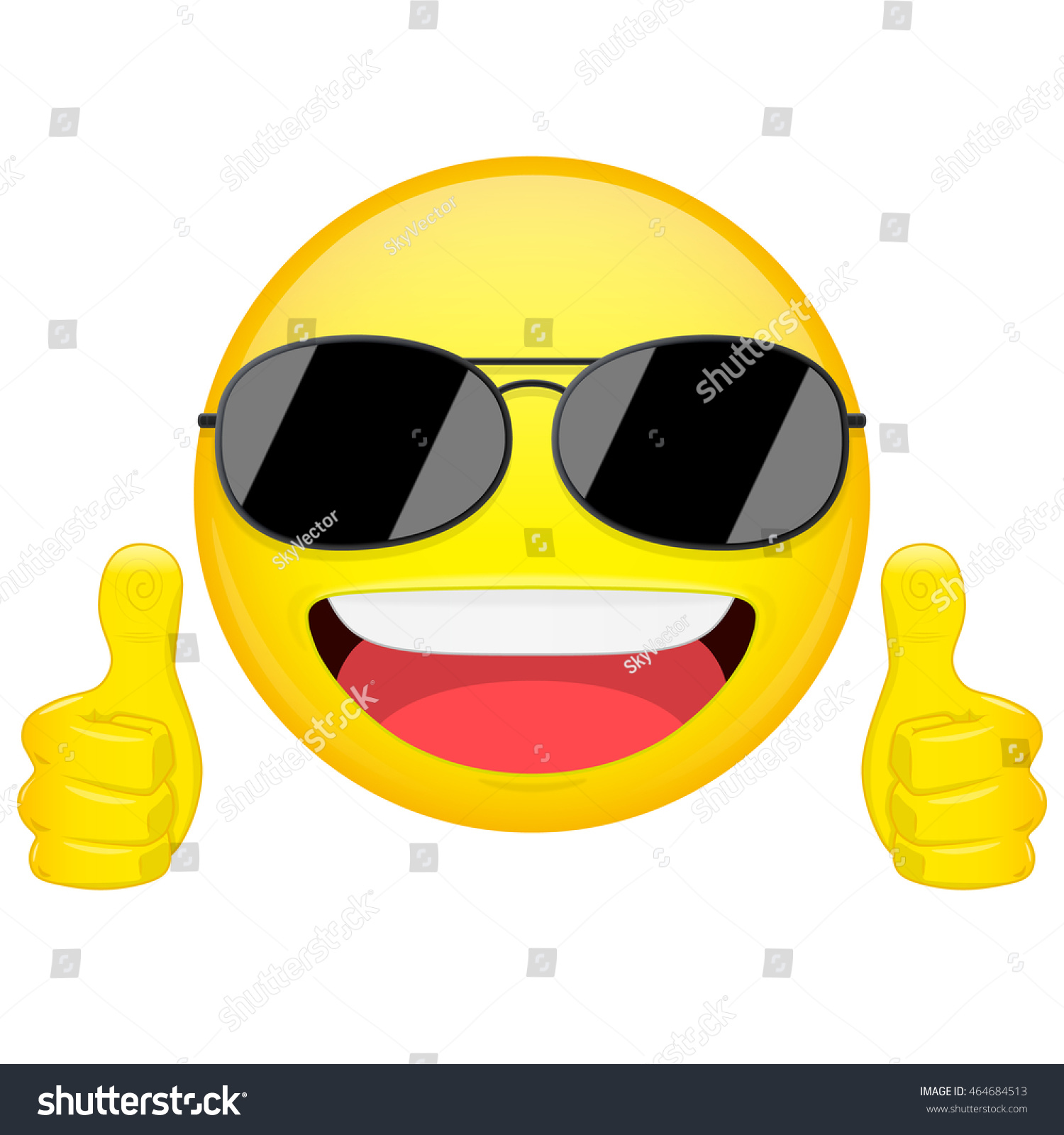 Good Idea Emoji Thumbs Emotion Cool Stock Vector Royalty Free 464684513