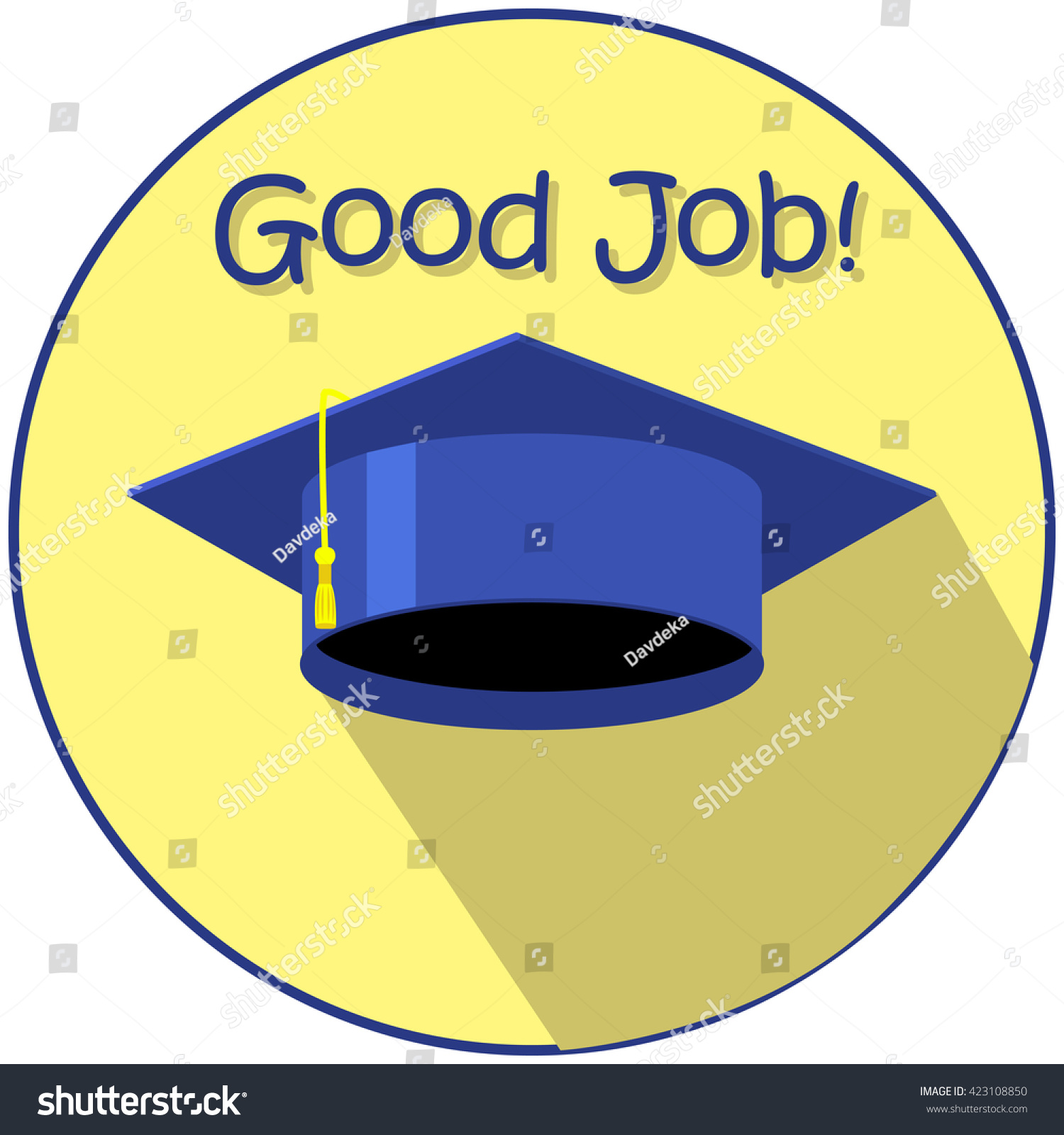 Good Job Graduation Day Illustration Graduation Stock Vector