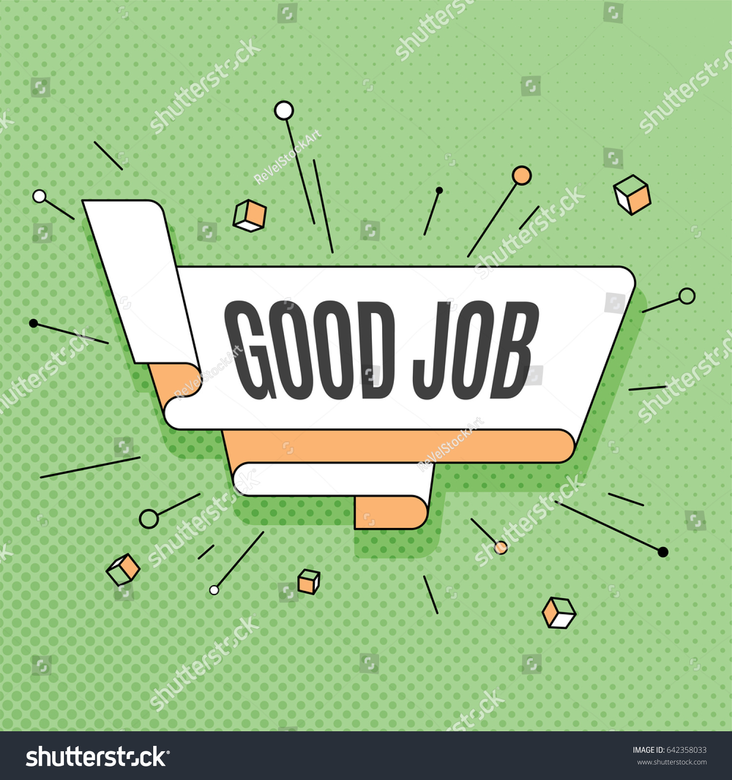 Good Job Retro Design Element Pop Stock Vector (Royalty Free) 642358033