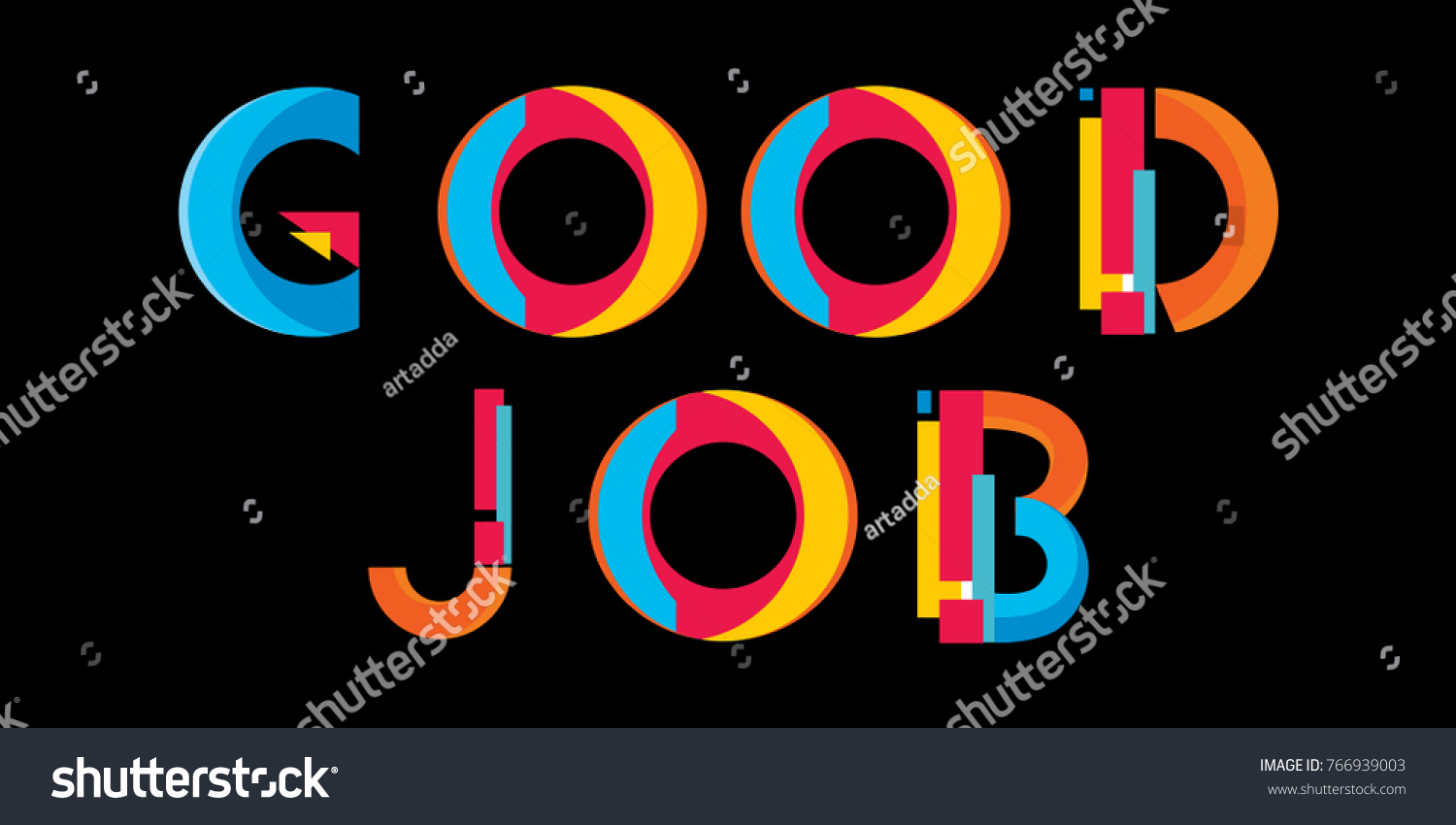 good-job-words-stock-vector-royalty-free-766939003