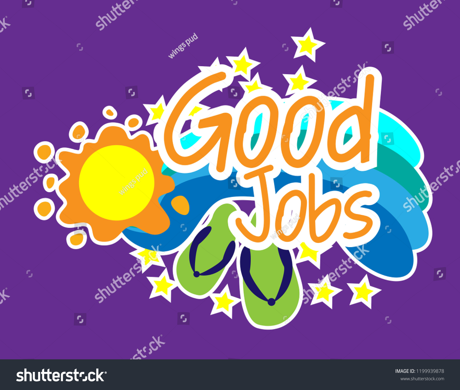 Good Jobs Greeting Card Background Banner Stock Vector Royalty Free
