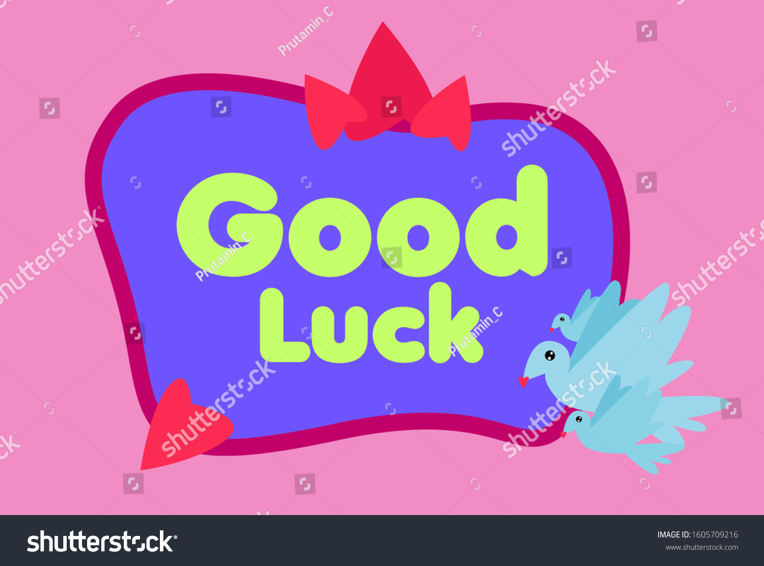 Good Luck Beautiful Greeting Card Background Stock Vector (Royalty With Regard To Good Luck Banner Template