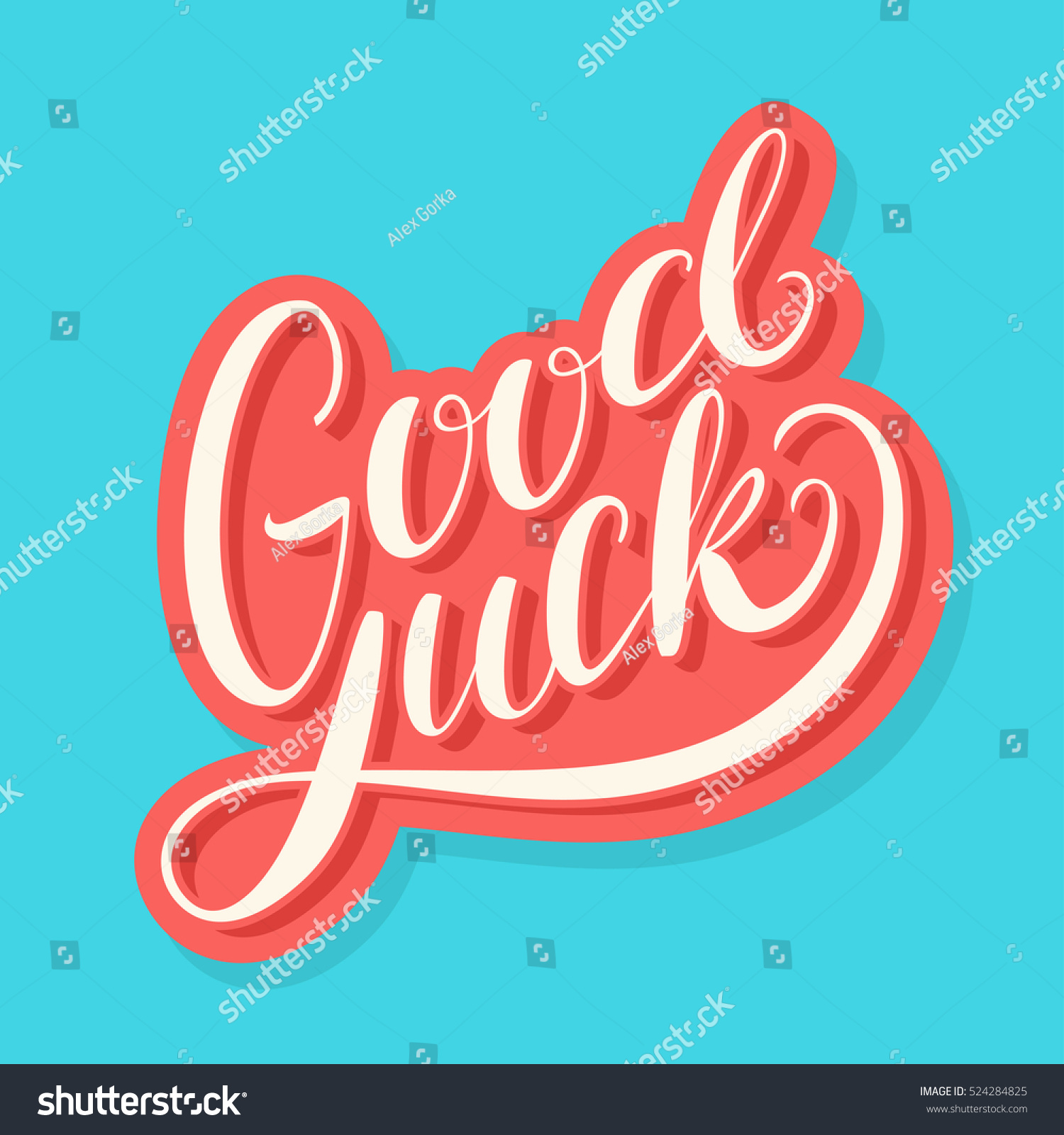 Good Luck. Farewell Card. Stock Vector Illustration 524284825