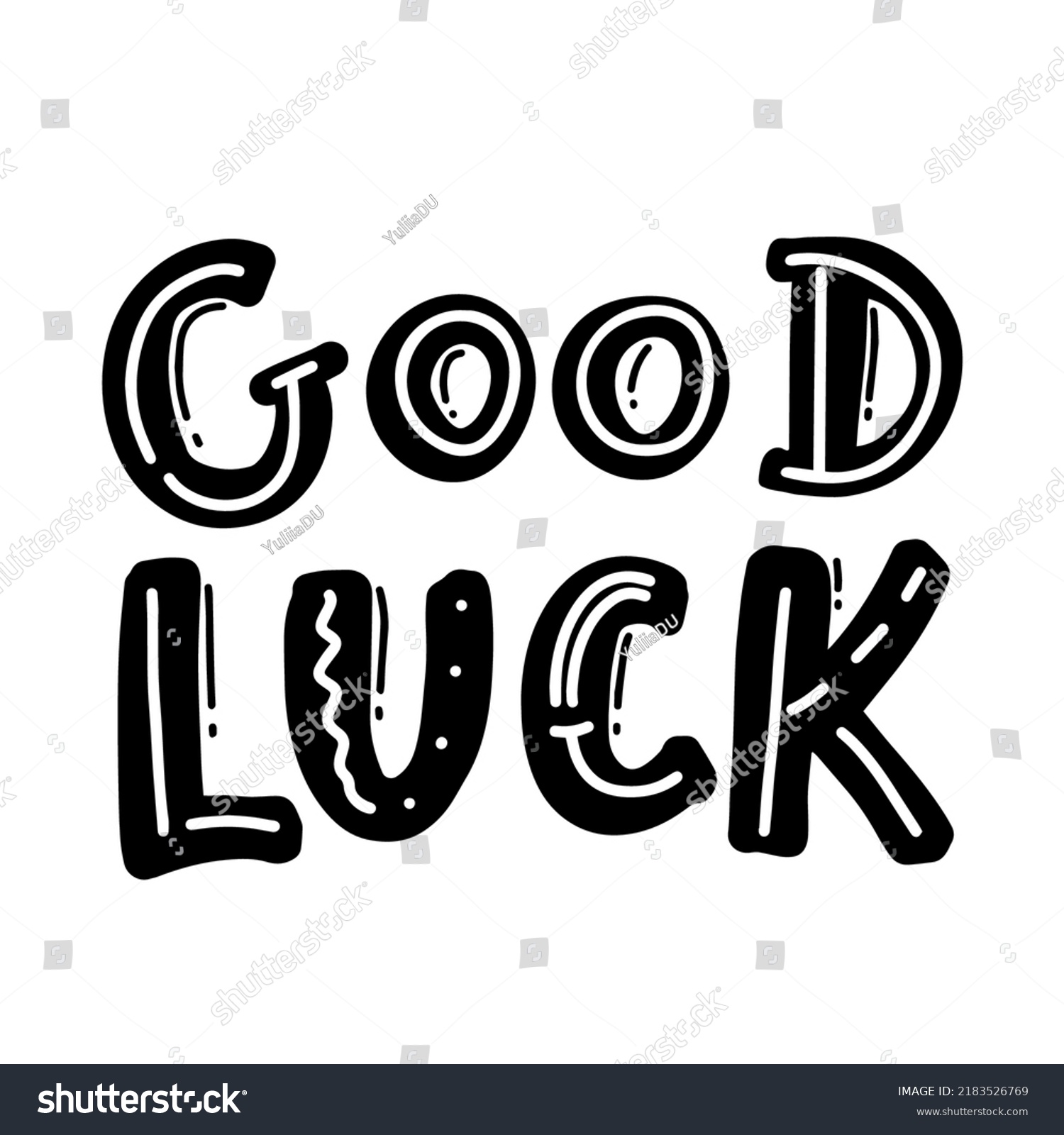 Good Luck Farewell Card Vector Lettering Stock Vector (Royalty Free ...