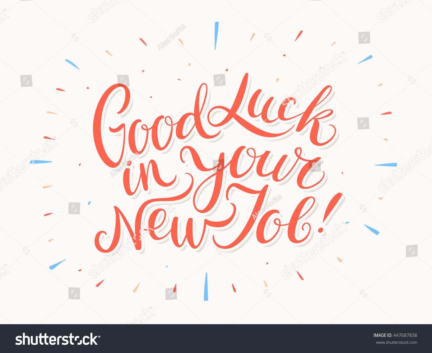 Good Luck Your New Job Stock Vector 447687838 - Shutterstock