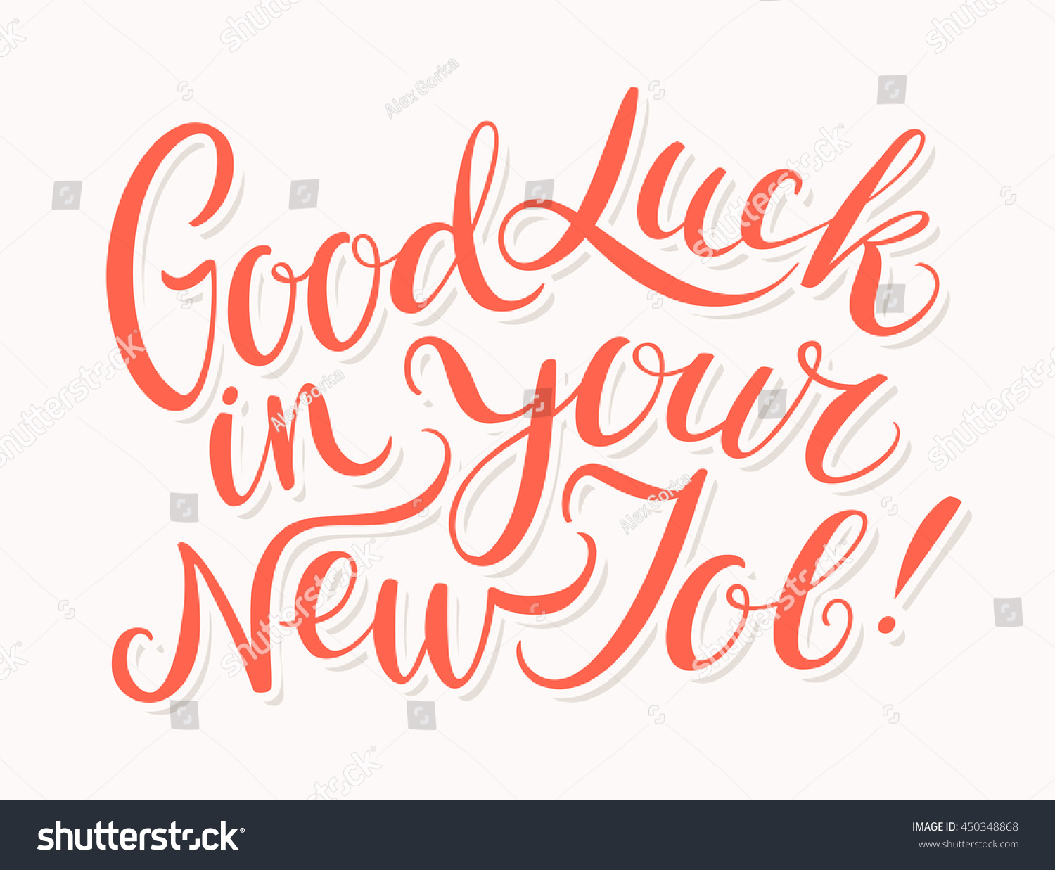 Good Luck Your New Job Stock Vector (Royalty Free) 450348868 - Shutterstock