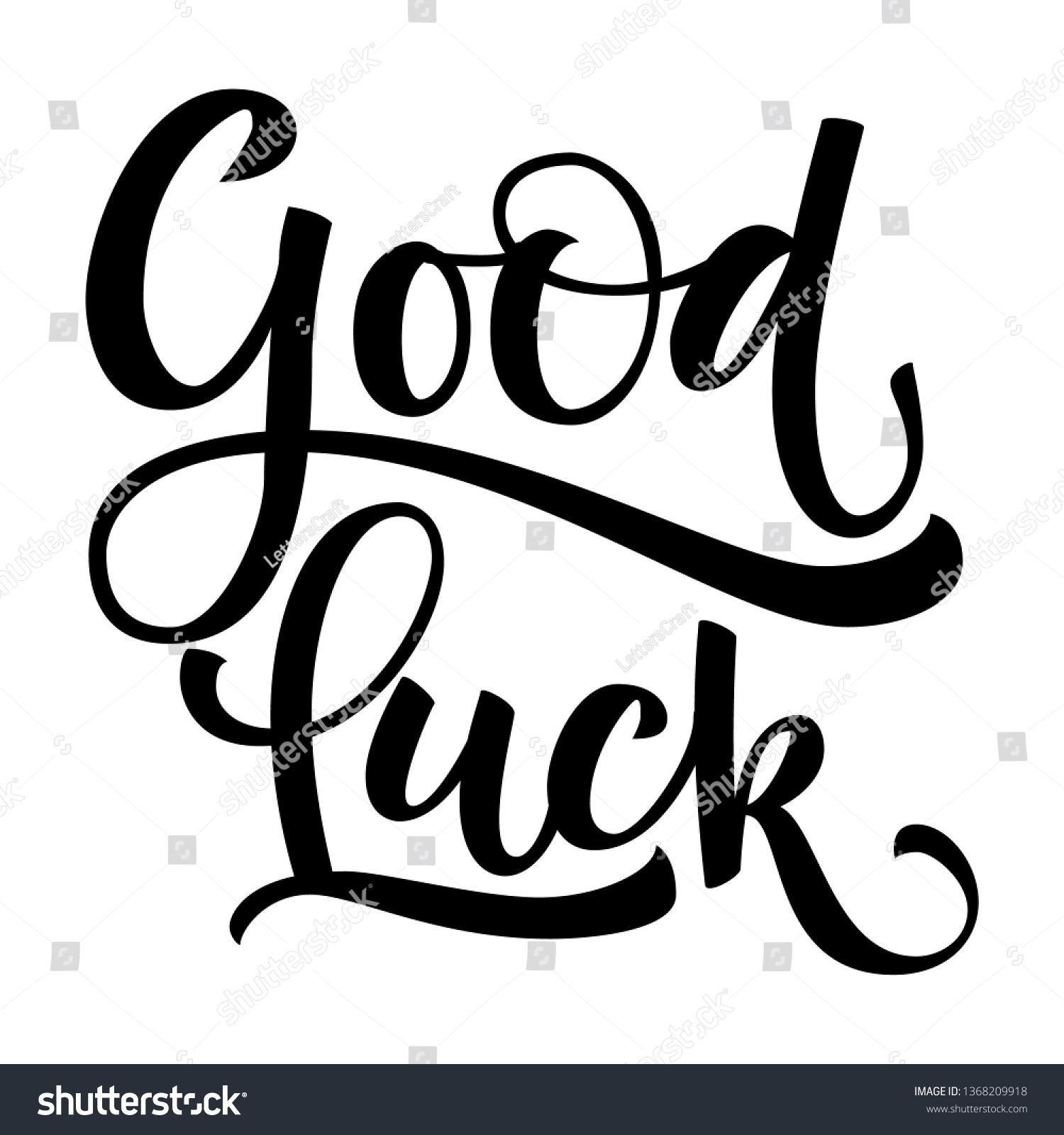 Good Luck Simple Isolated Hand Draw Stock Vector (Royalty Free ...