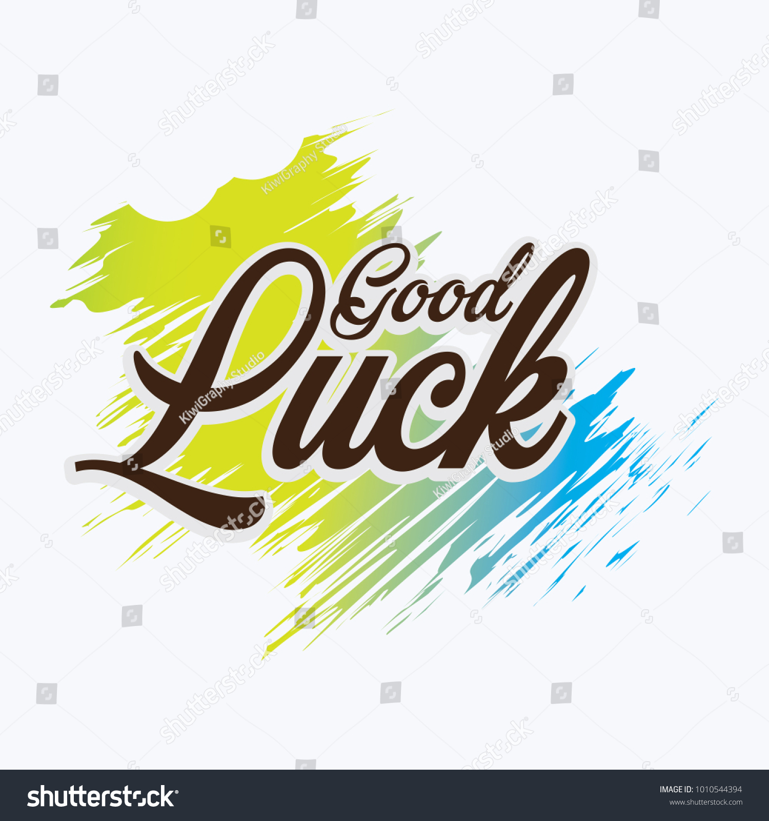 Good Luck Vector Hand Written Text Stock Vector (Royalty Free