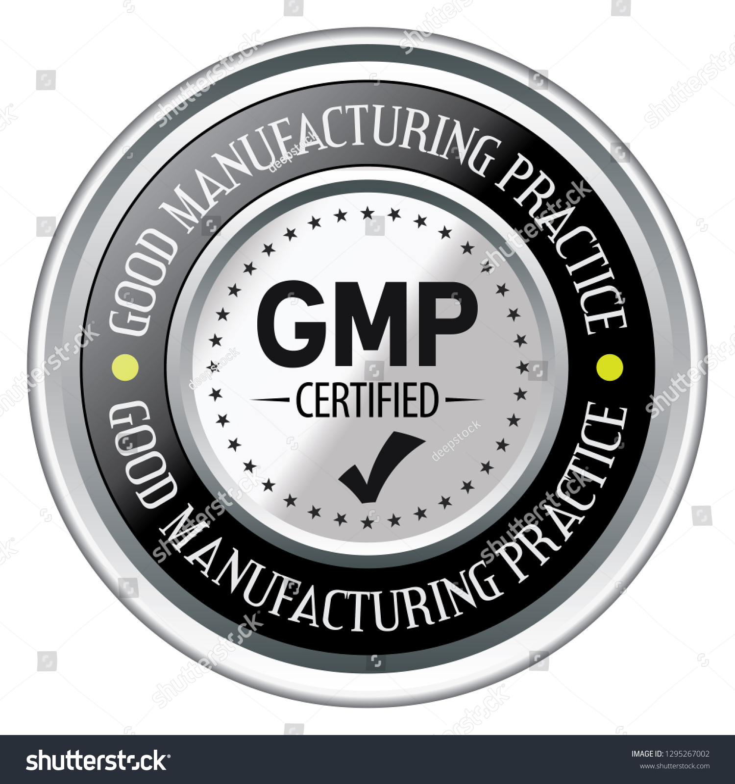 Good Manufacturing Practice Gmp Certified Vector Vector De Stock Libre De Regalías 1295267002