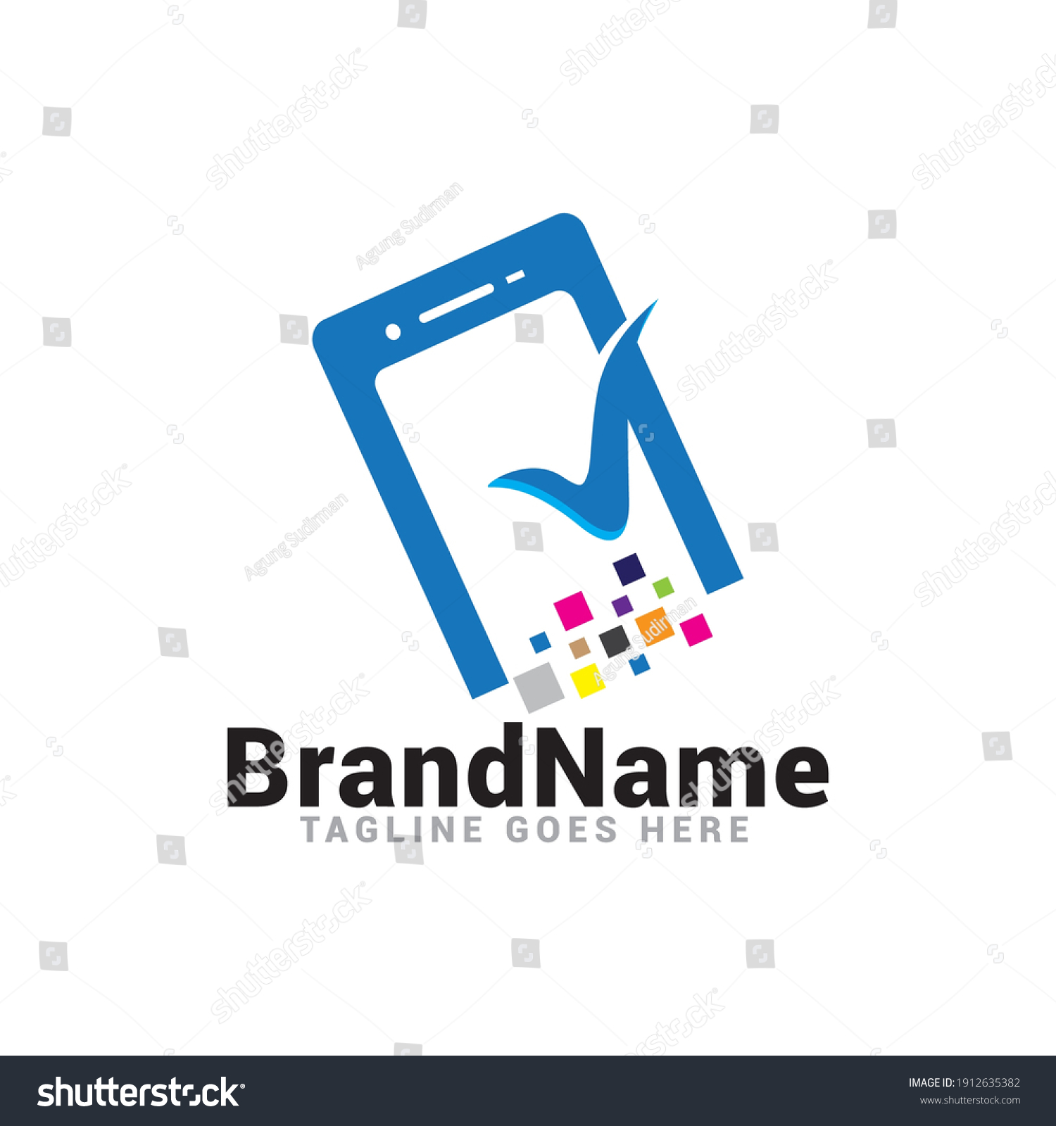 Good Mobile Phone Logo Icon Vector Stock Vector (Royalty Free) 1912635382