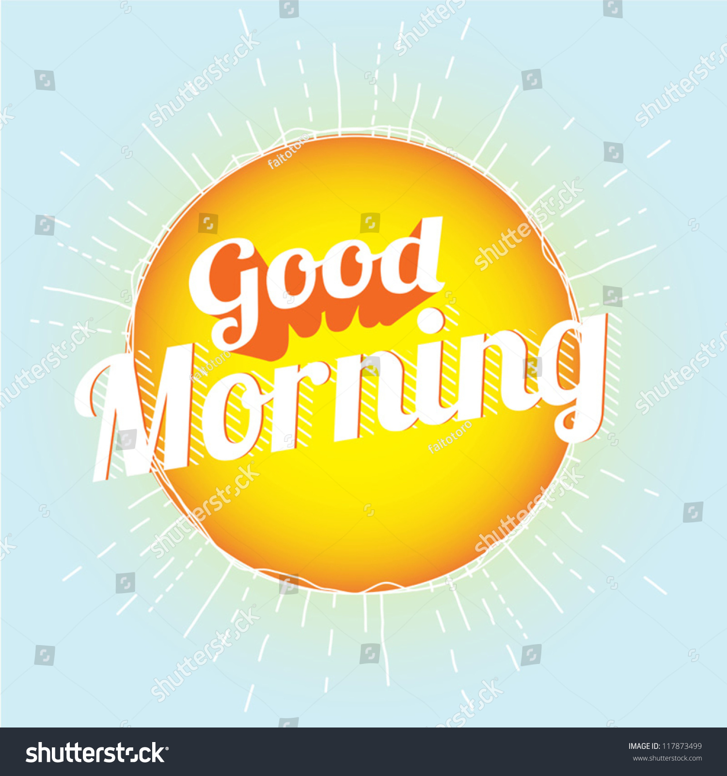 Good Morning Stock Vector Illustration 117873499 : Shutterstock