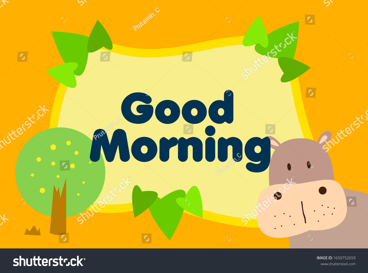 Good Morning Beautiful Greeting Card Background Stock Vector Royalty Free