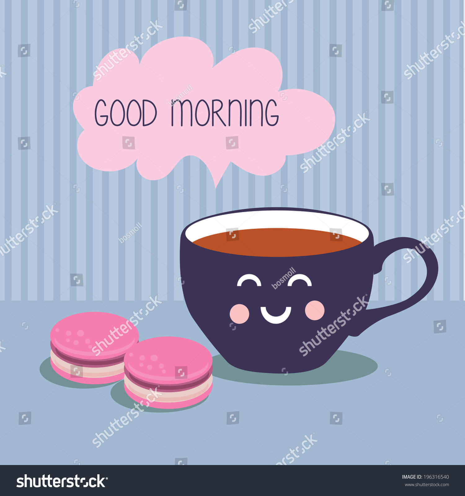 Good Morning Coffee Cake Stock Vector (royalty Free) 196316540 