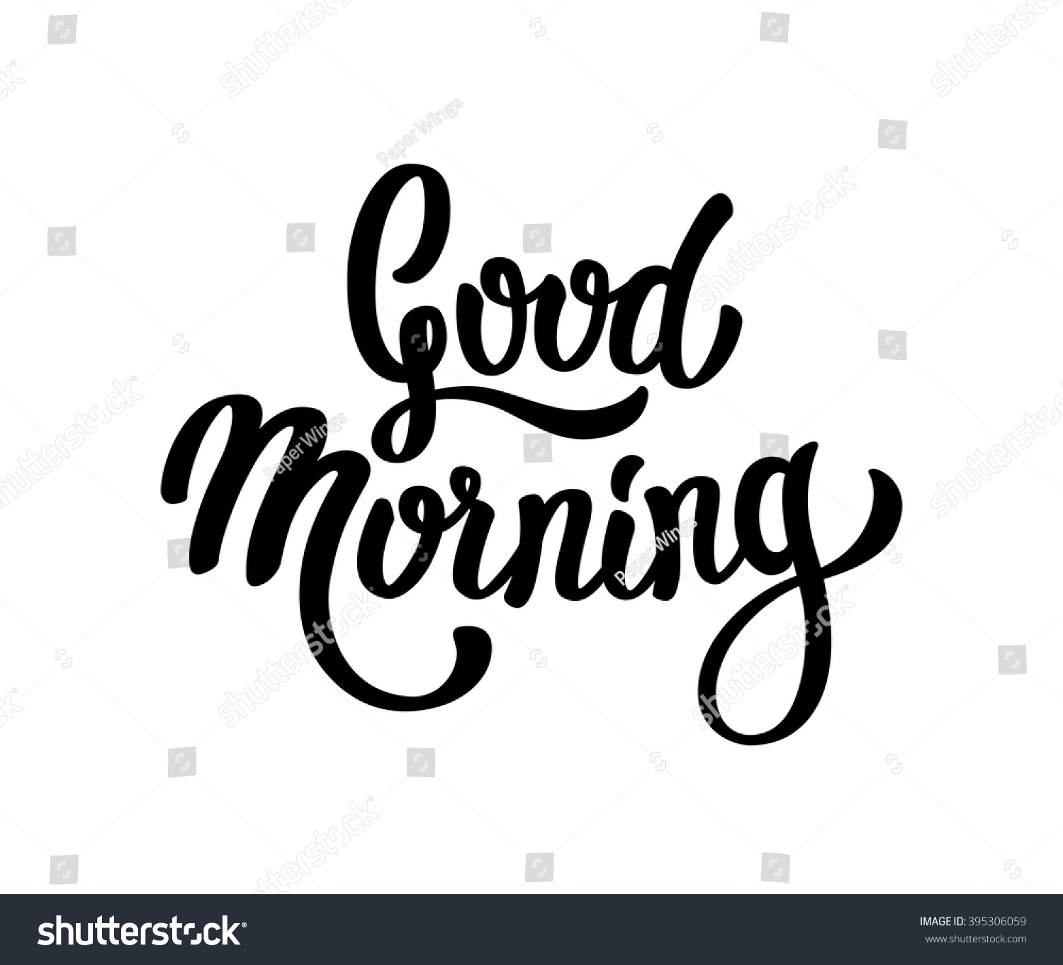 Good Morning Lettering Text Stock Vector 395306059 - Shutterstock