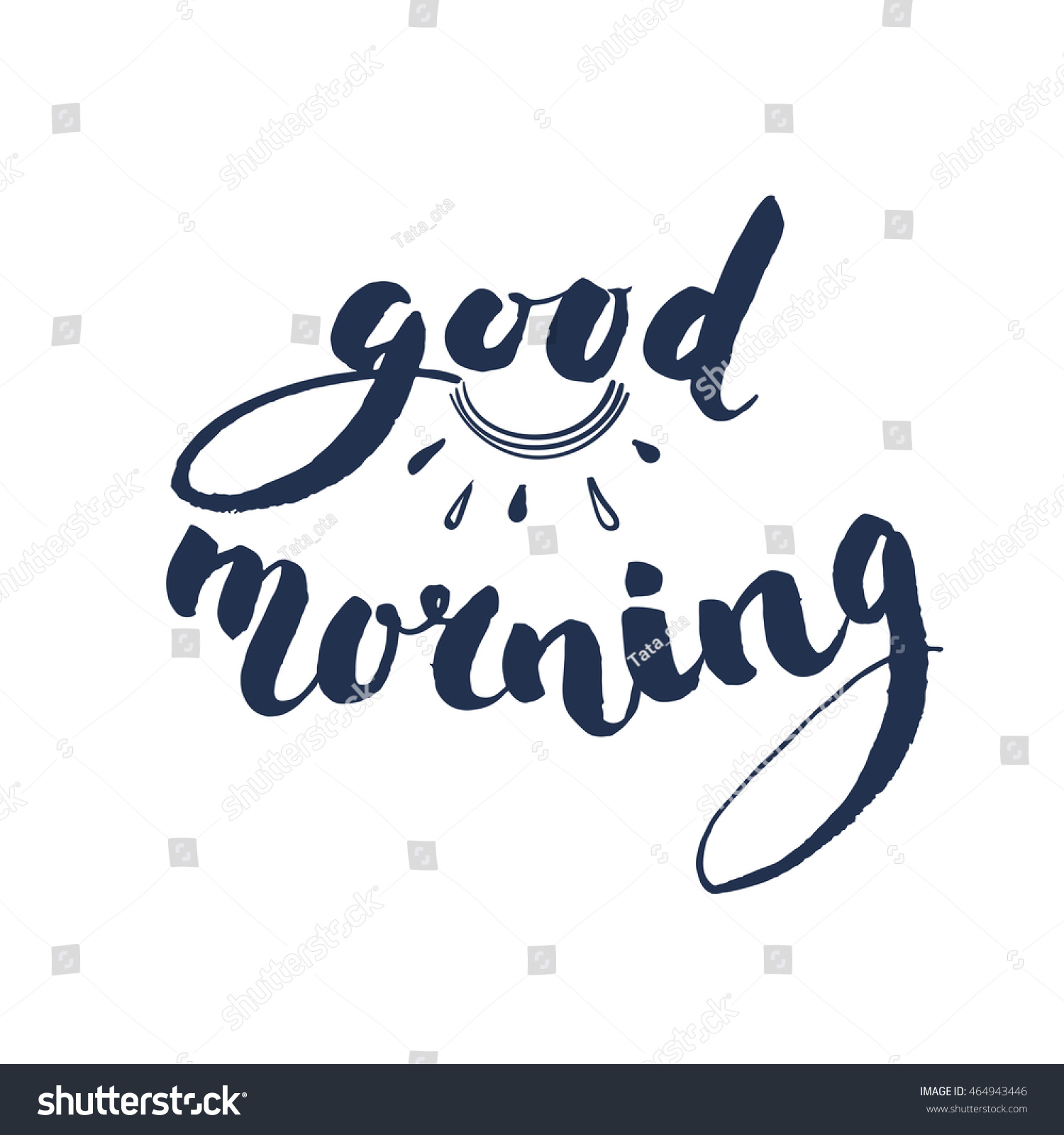 Good Morning Lettering Text. Hand Lettering Text, Handmade Calligraphy ...
