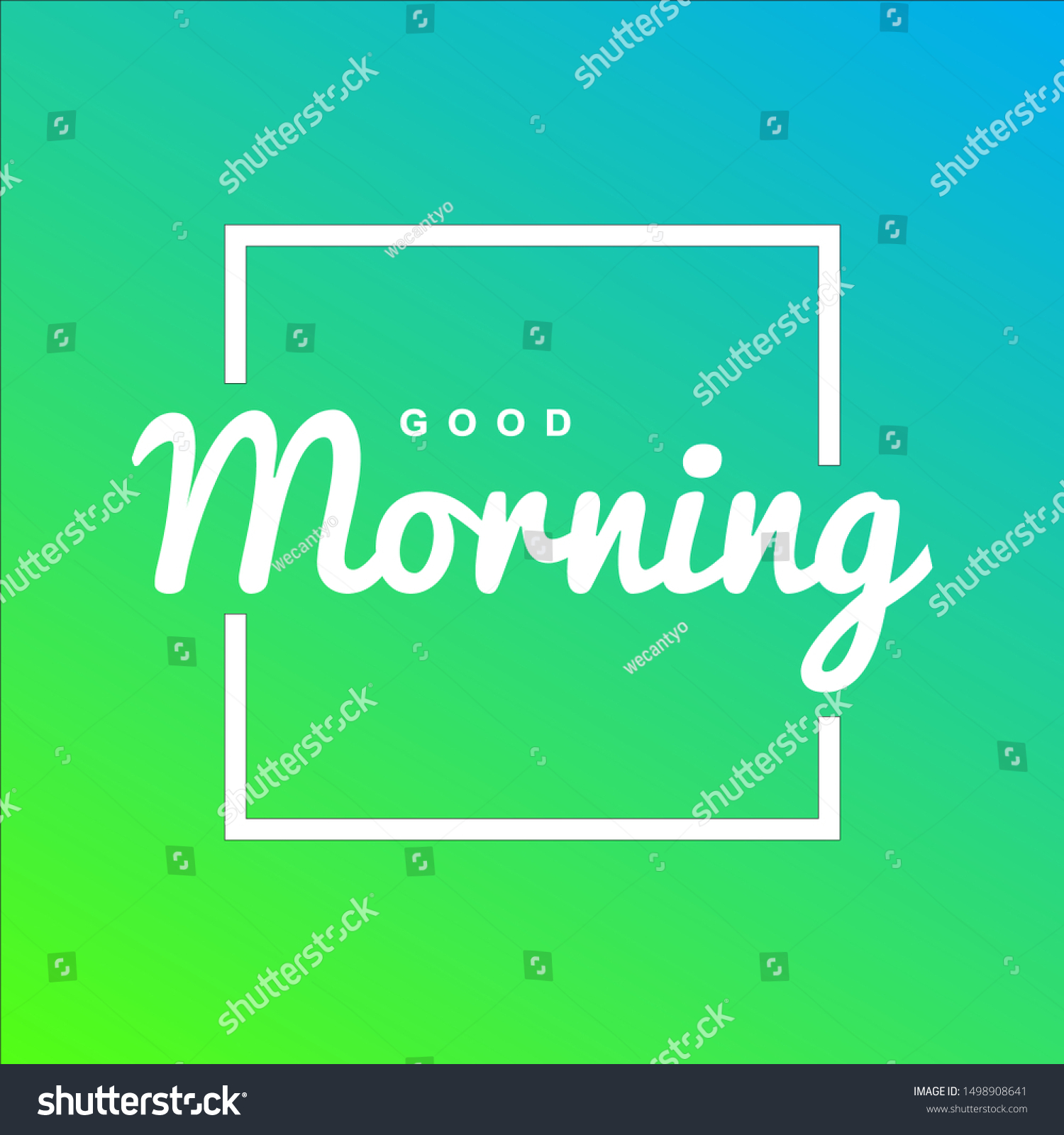 Good Morning Typography Vector Lettering Fresh Stock Vector Royalty Free 1498908641