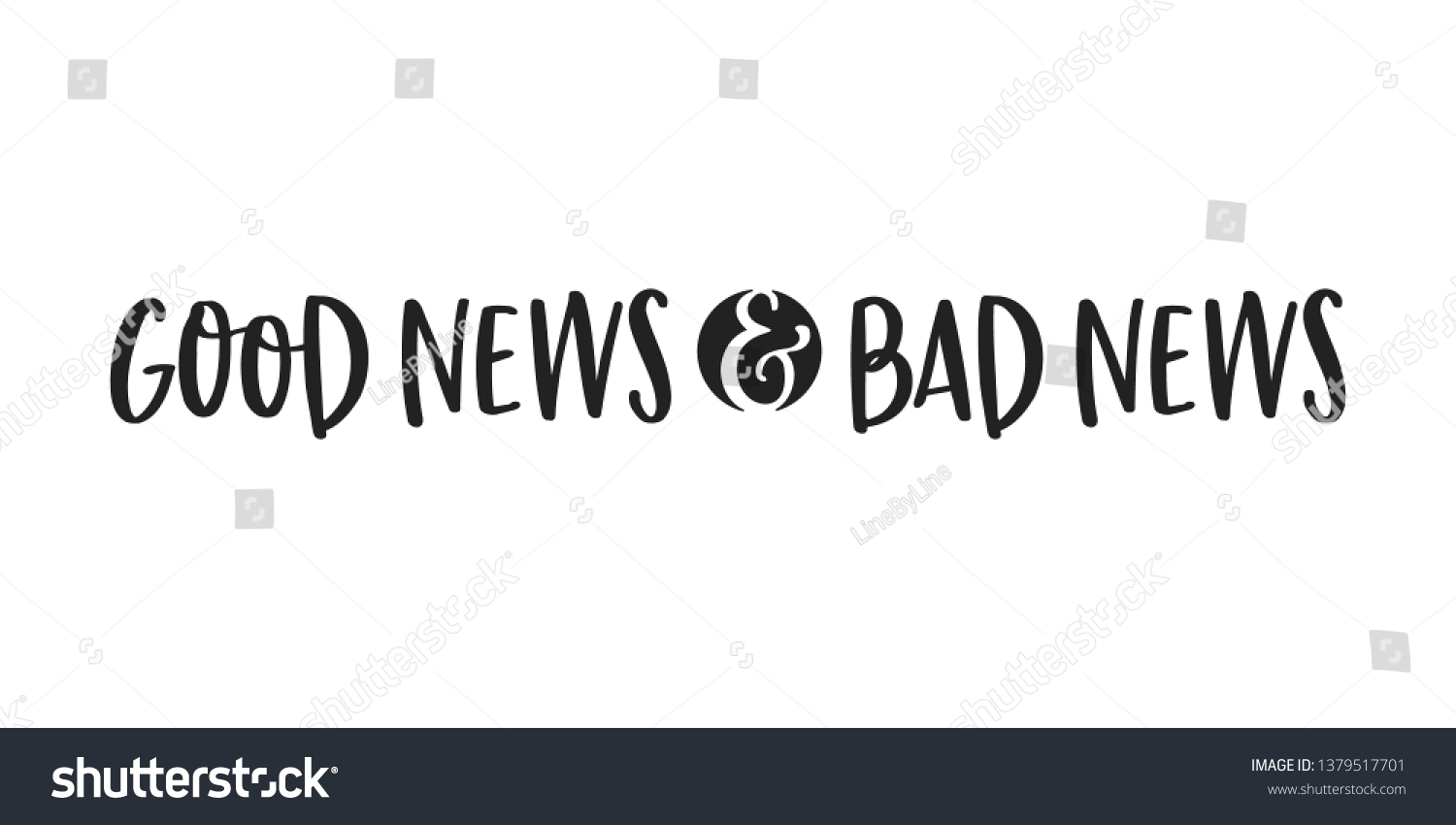 Good News Bad News Vector Text Stock Vector Royalty Free 1379517701