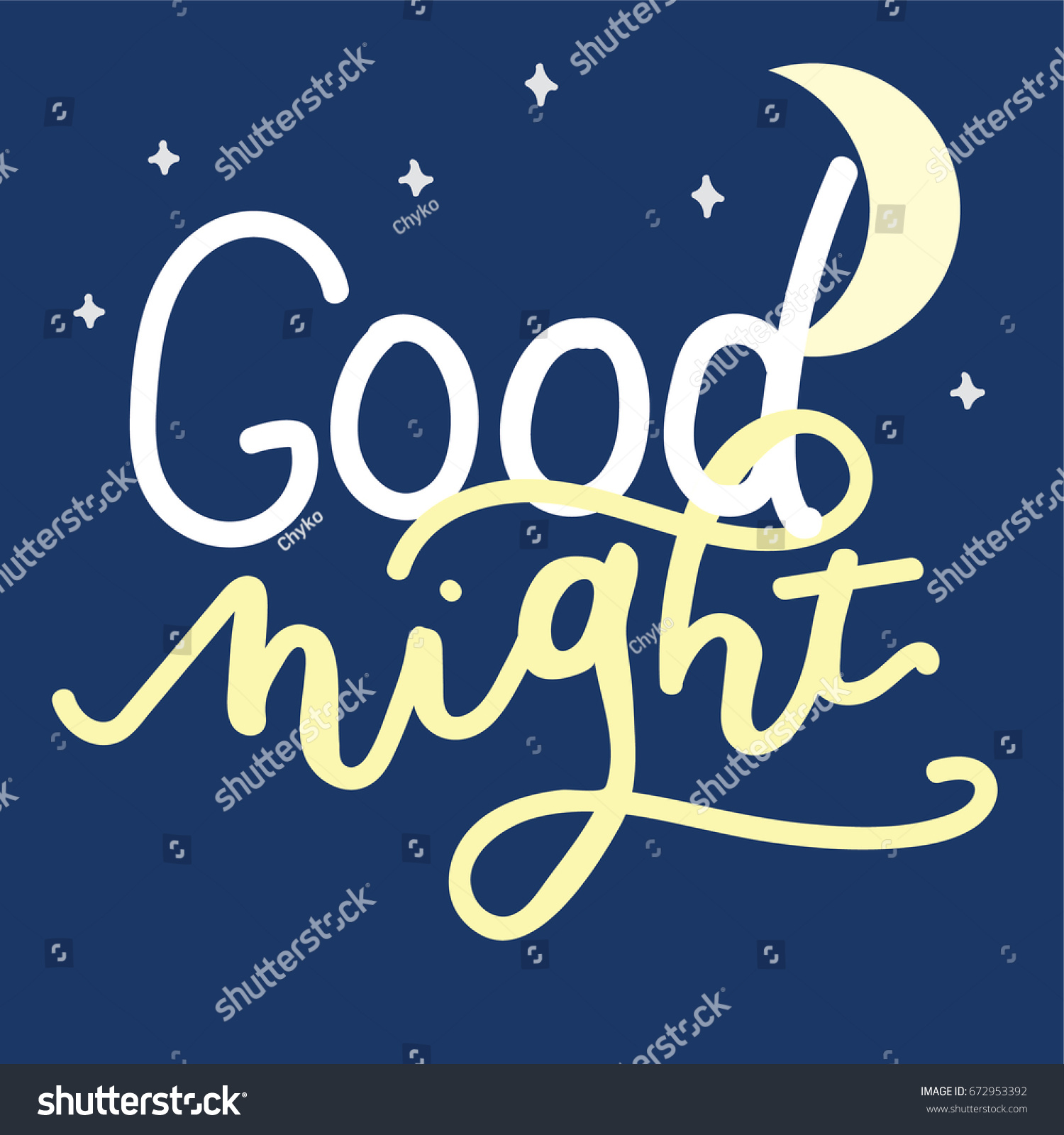 Good Night Stock Vector (Royalty Free) 672953392 | Shutterstock