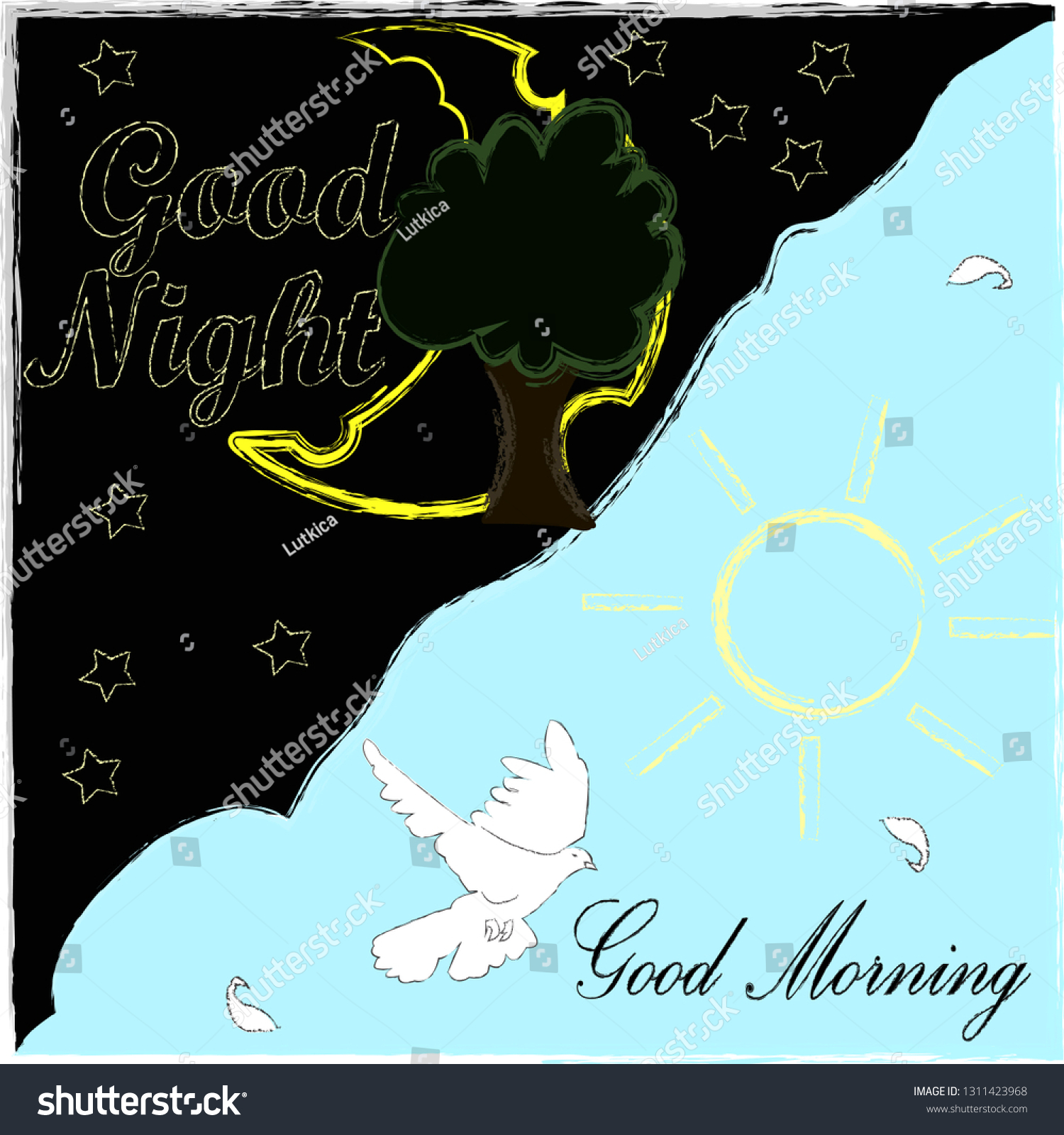 Good Night Sweet Dreamsgood Nioght Good Stock Vector (Royalty Free ...