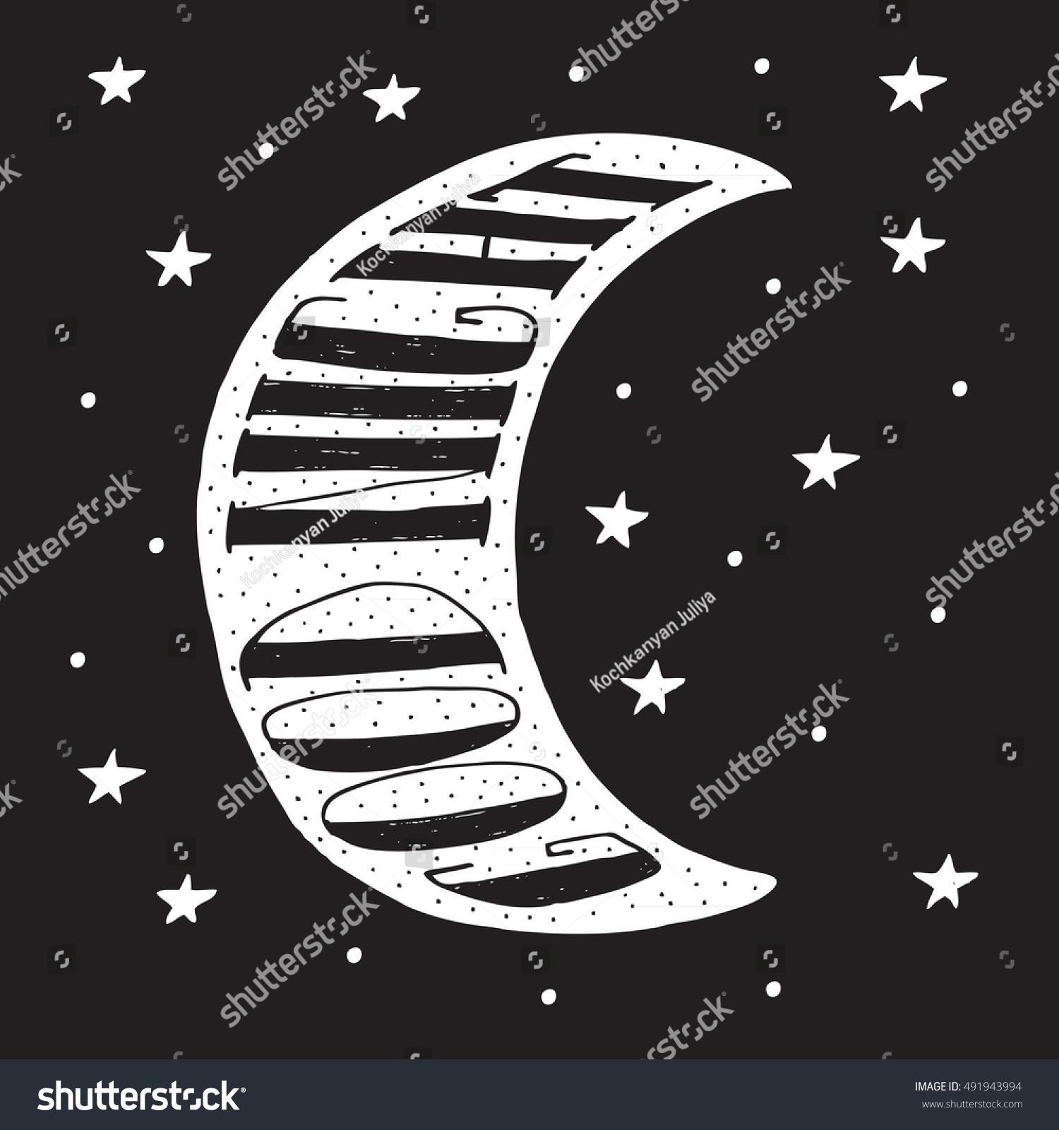 Good Night Modern Poster Hand Lettering Stock Vector (Royalty Free ...