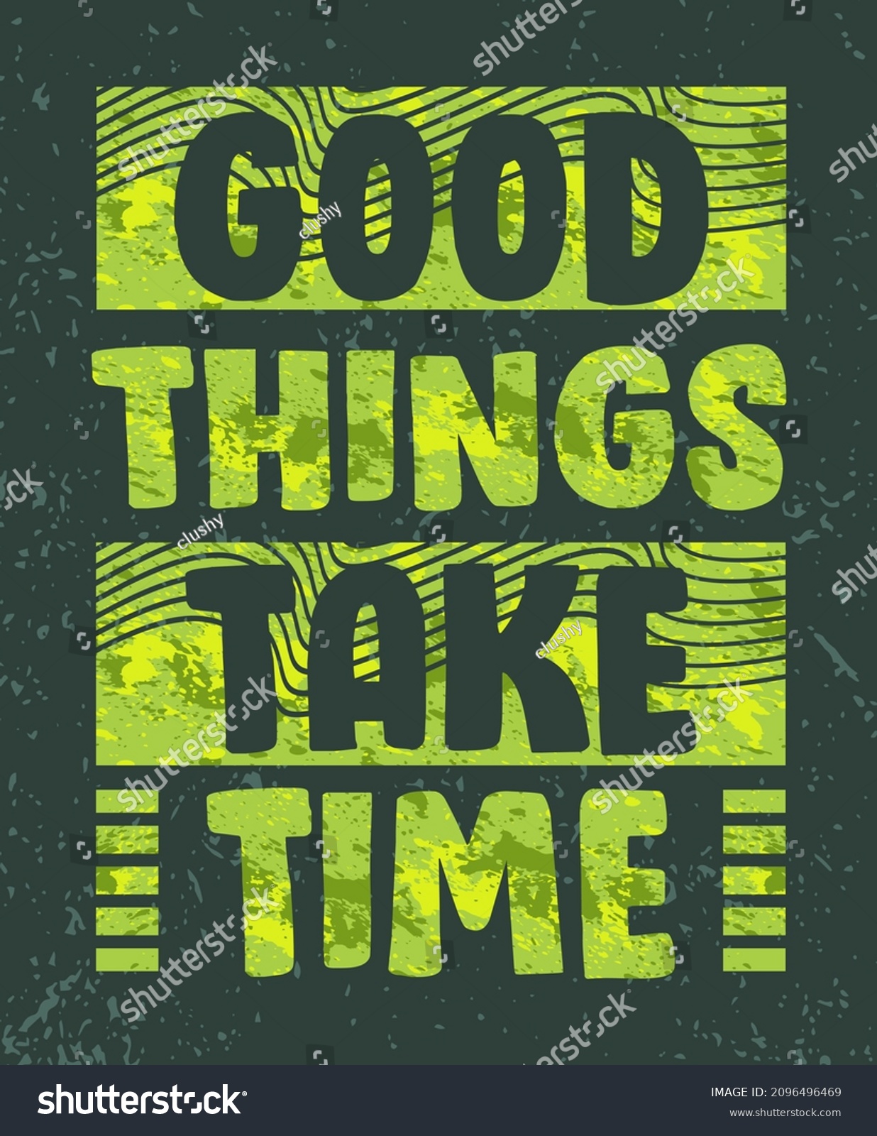 Good Things Take Time Typography Poster Stock Vector (royalty Free 