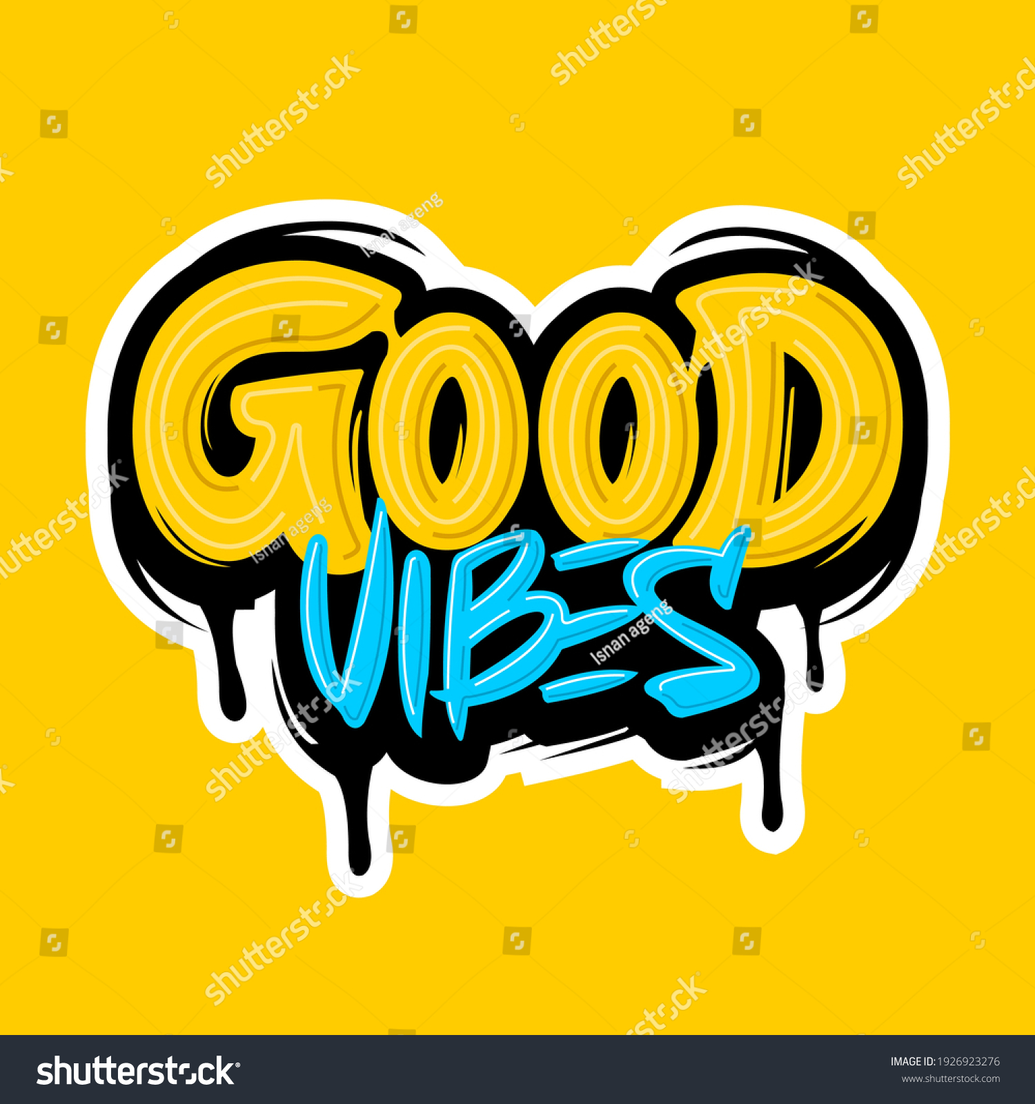 Good Vibes Logo Design, Buchstabendesign Nur