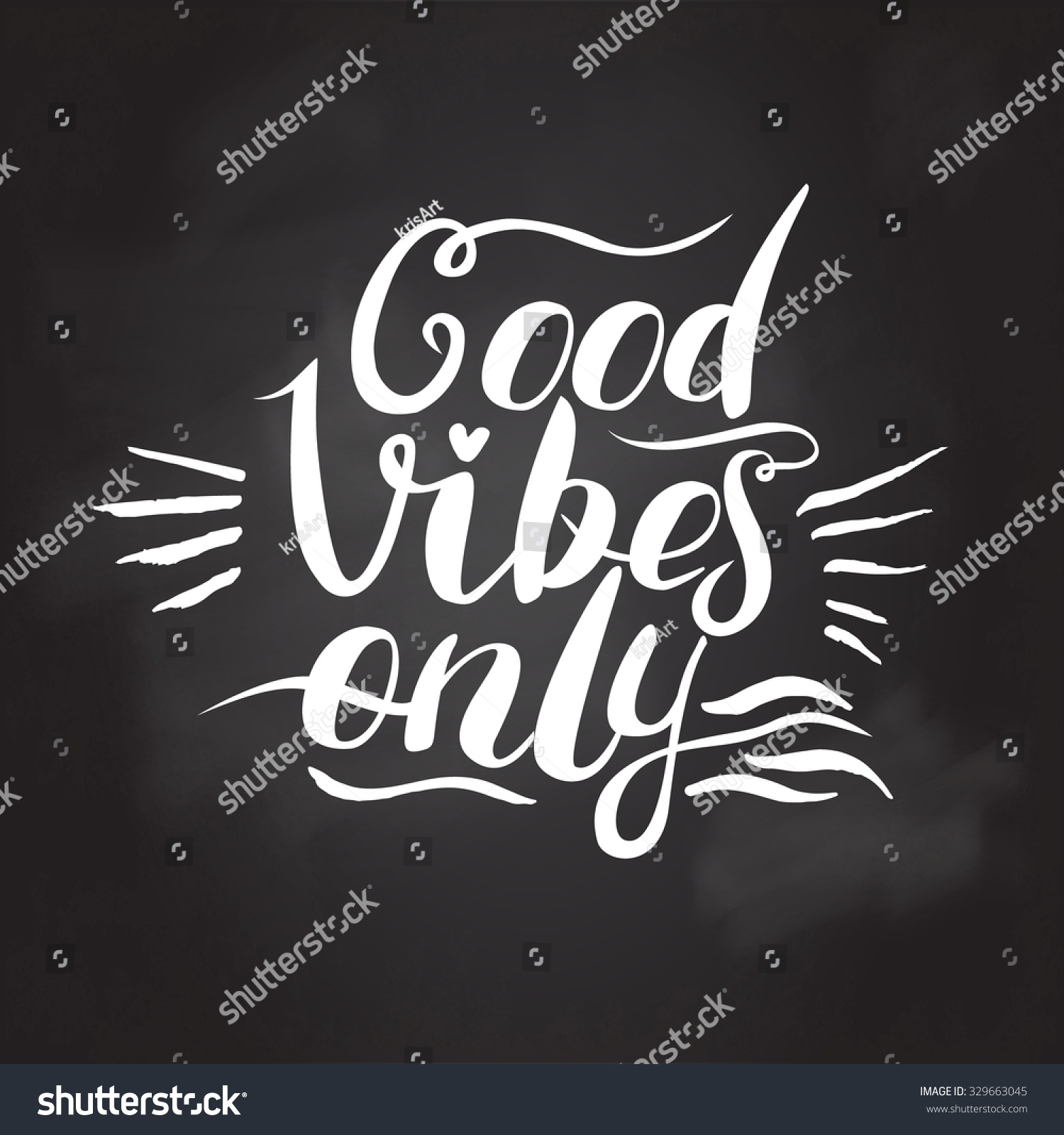 Good Vibes Only Hand Lettering Handmade Stock Vector (Royalty Free ...