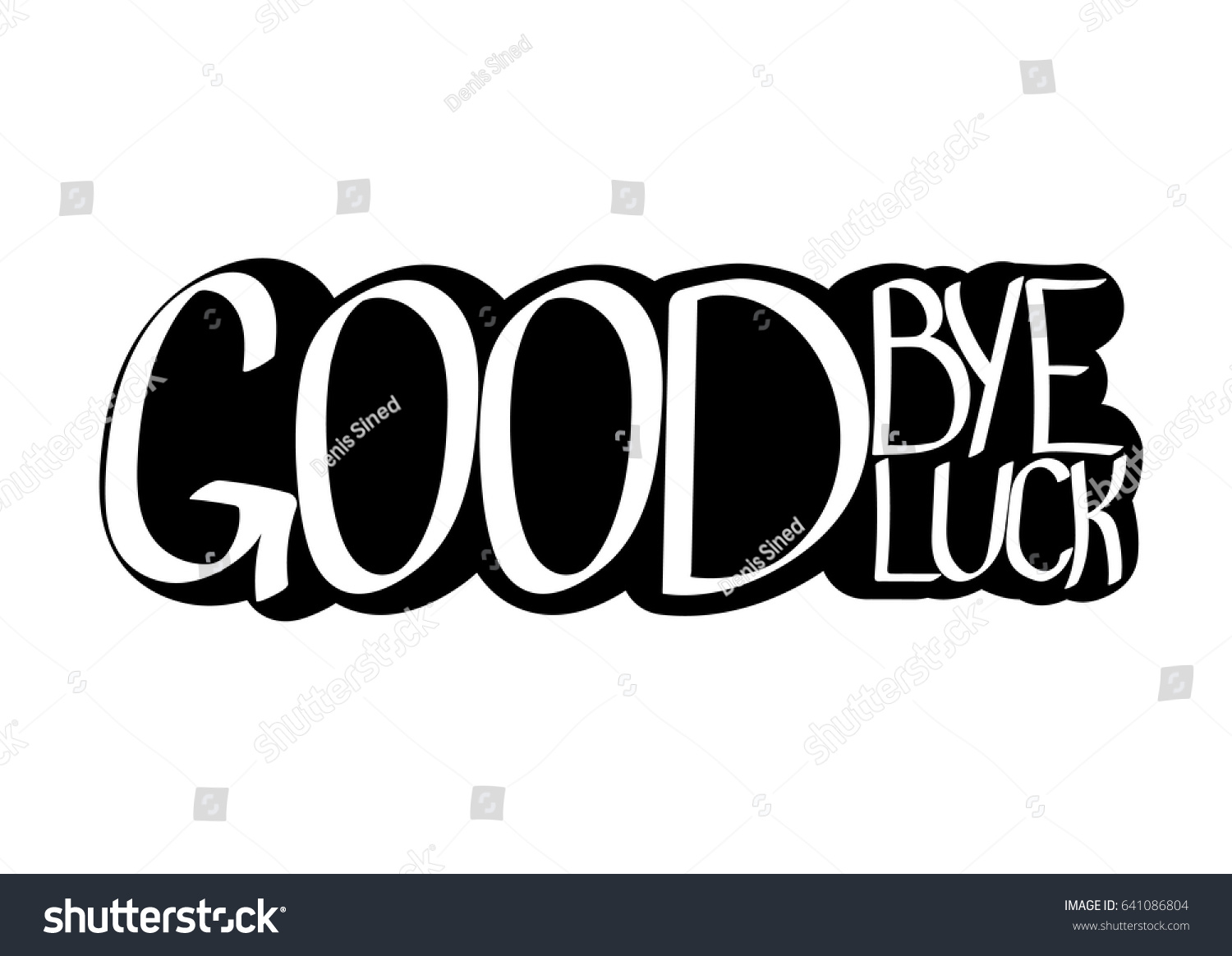 Goodbye Good Luck Isolated Sticker Hand Stock Vector (Royalty Free ...