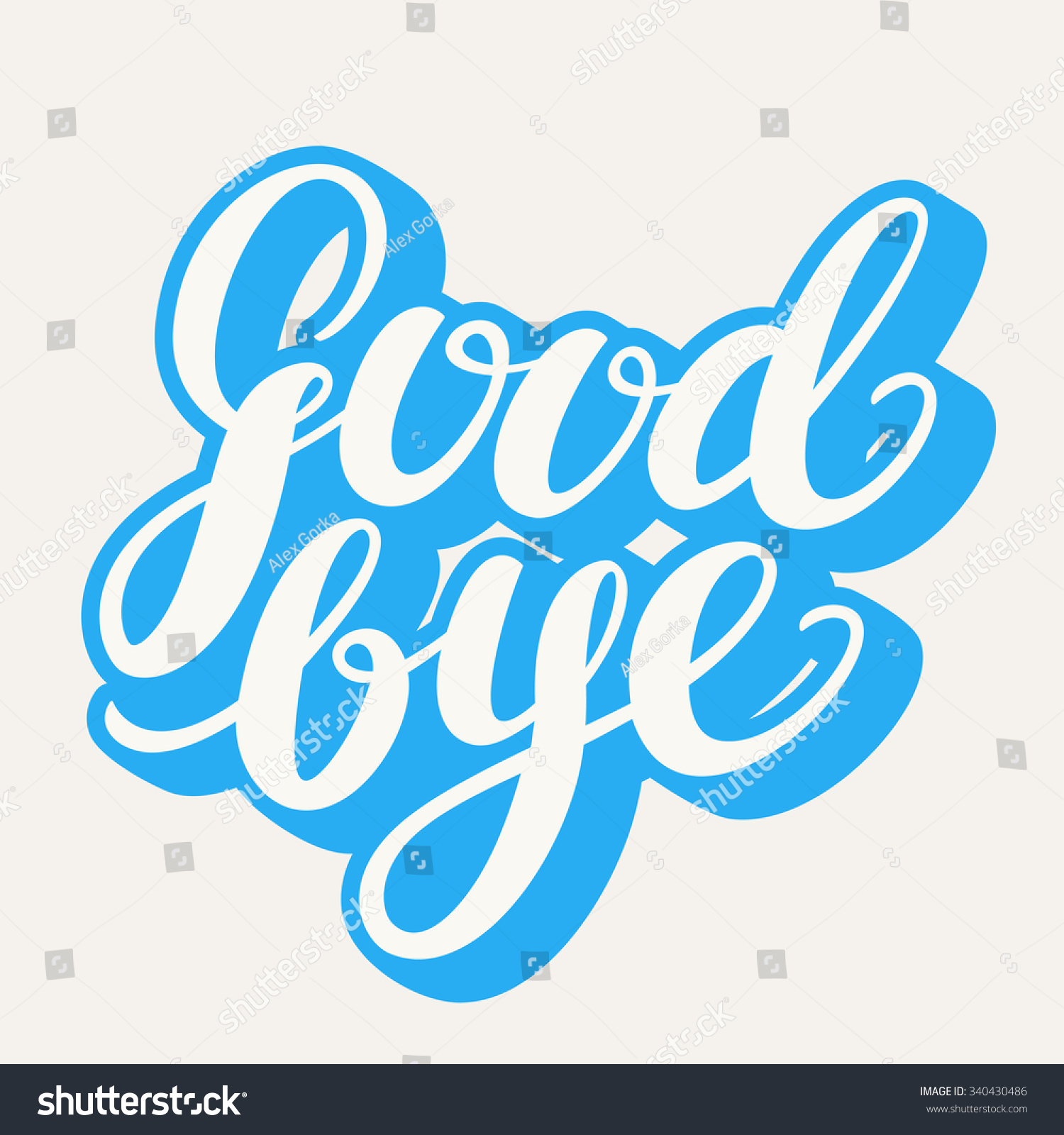 Goodbye Hand Lettering Stock Vector 340430486 - Shutterstock