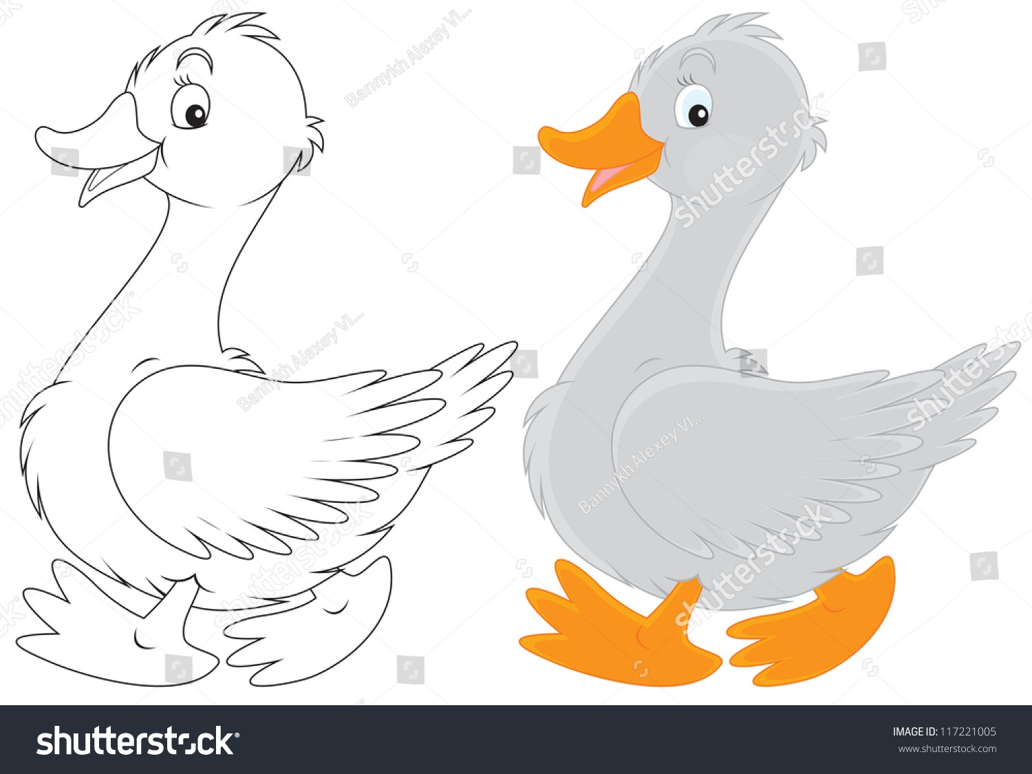 Goose Stock Vector 117221005 - Shutterstock