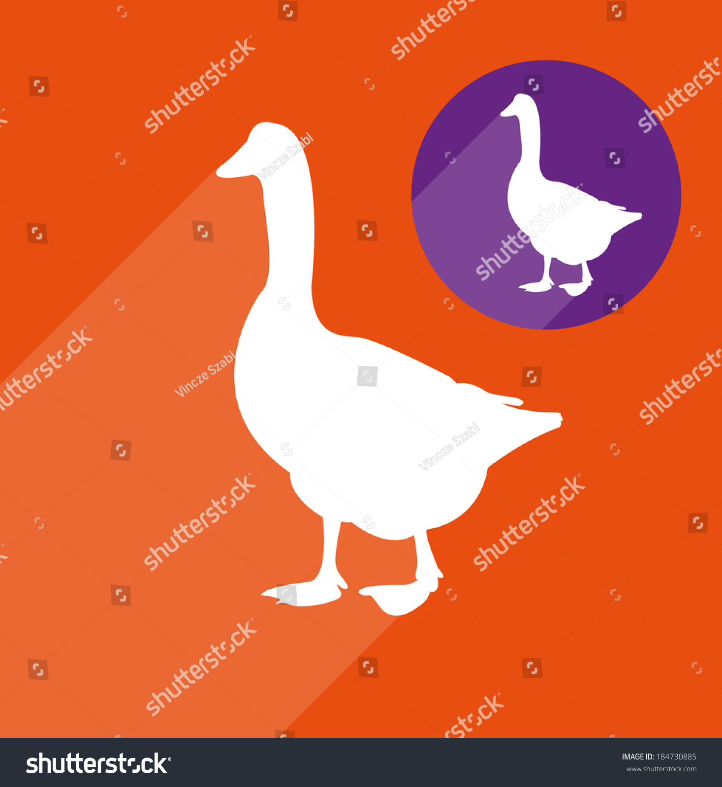 Goose Stock Vector 184730885 - Shutterstock