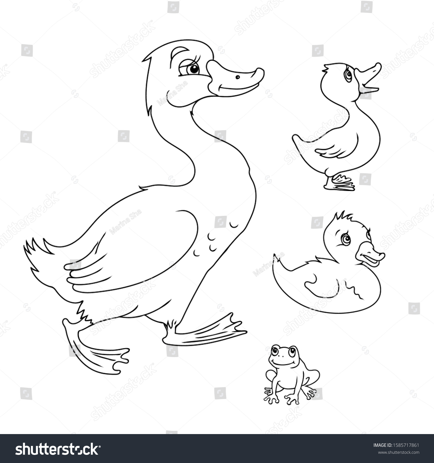 duck duck goose coloring page in pdf