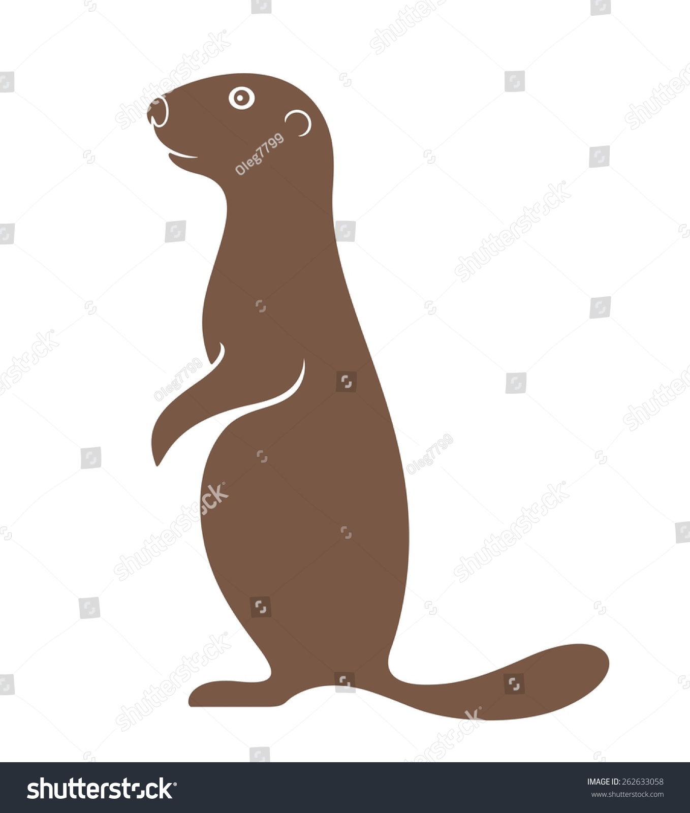 Gopher. Vector. Silhouette. Icon. Sign. Set. Animal - 262633058 ...