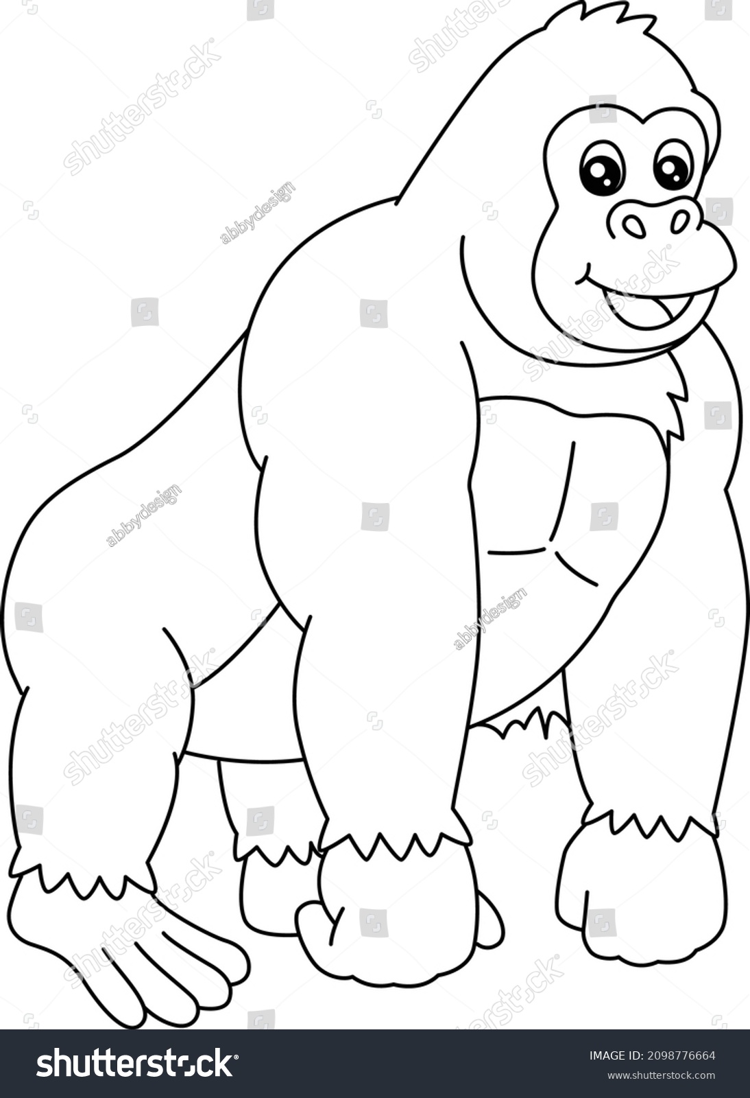 658 Gorilla contour Images, Stock Photos & Vectors | Shutterstock