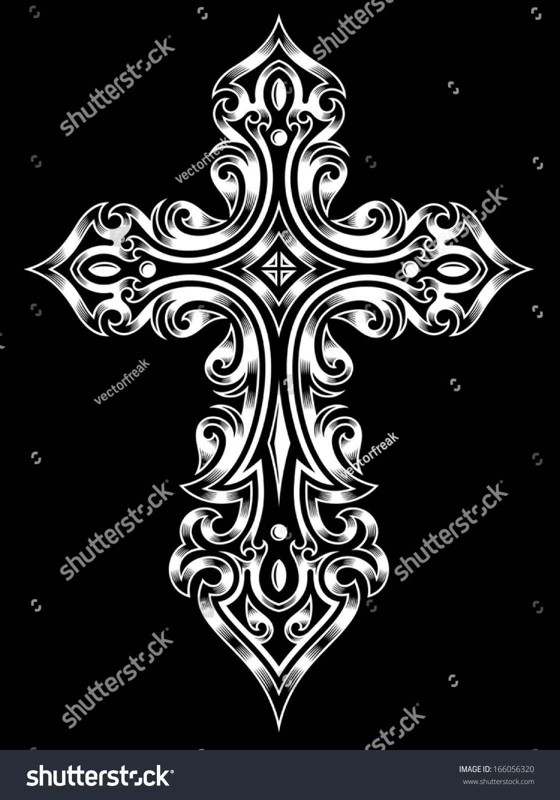 ゴシック十字架 のベクター画像素材 ロイヤリティフリー