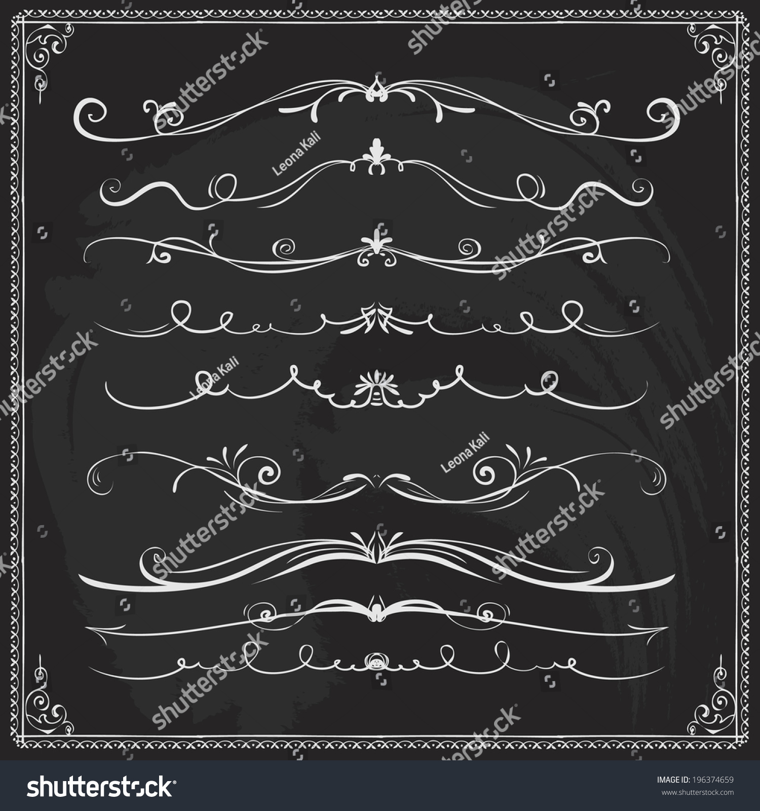 Gothic Illustrated Victorian Hand Frame Series Stock Vector (Royalty ...