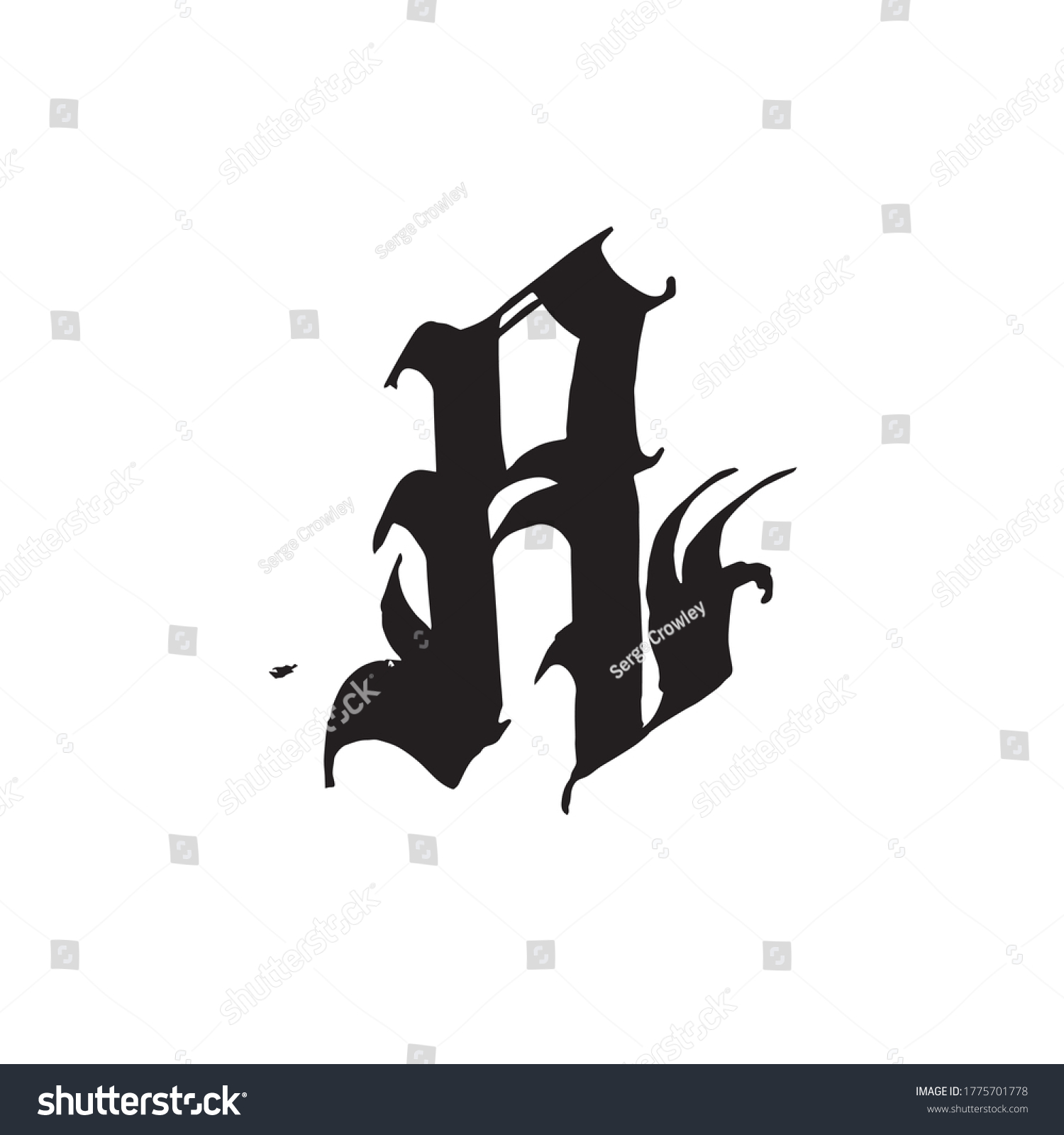 Gothic Lettering Black Symbol Logo Goth Stock Vector (Royalty Free ...