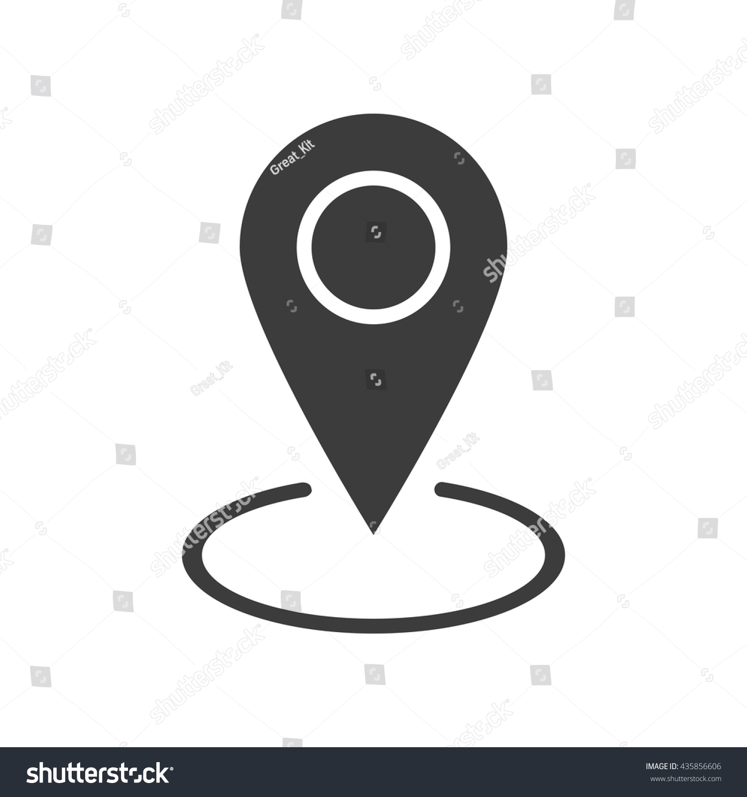 Gps Icon Gps Vector Isolated On Stock Vector 435856606 Shutterstock 2358