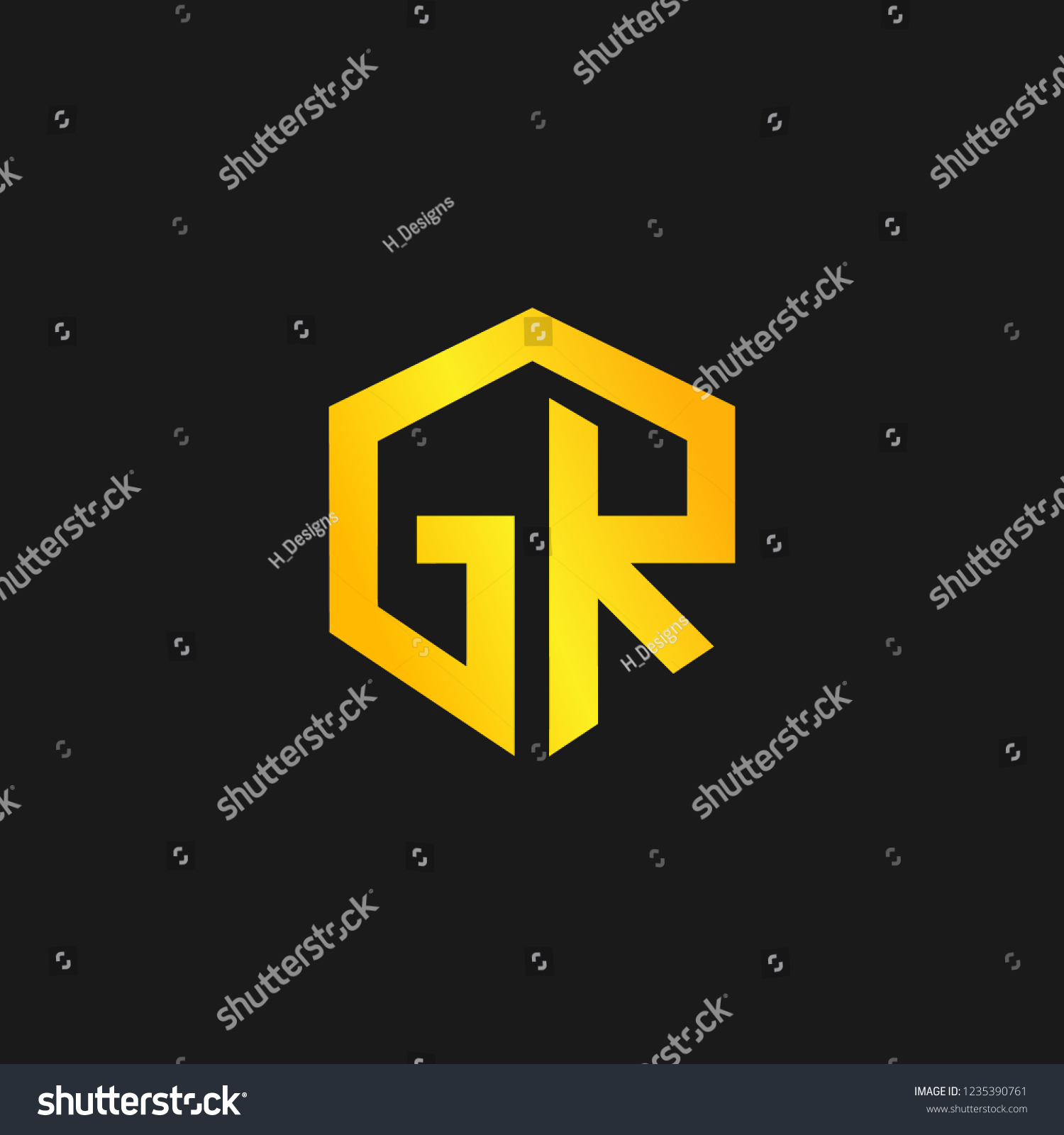 Gr G R Letter Alphabet Logo Stock Vector Royalty Free