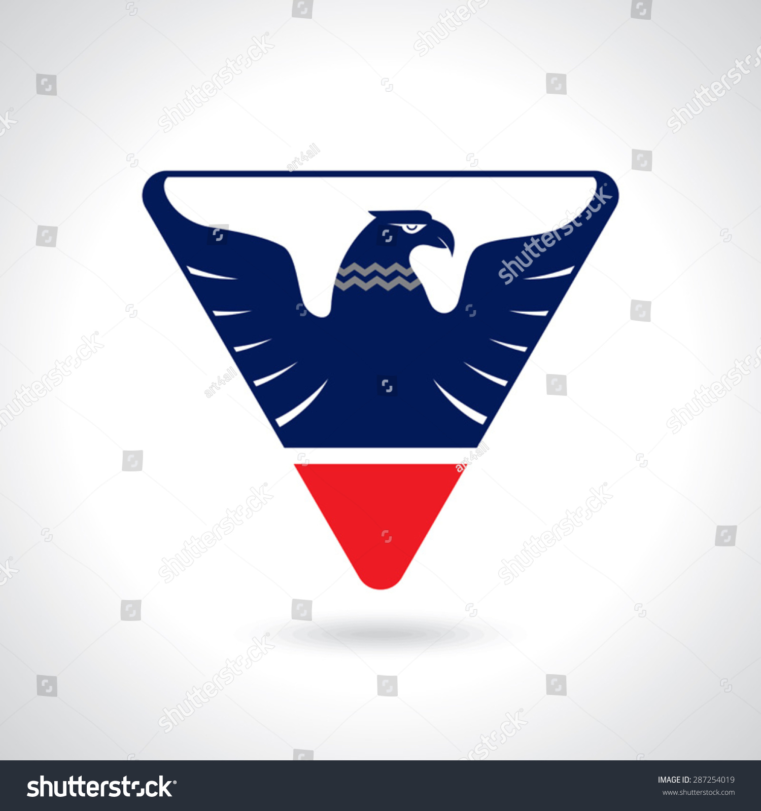 Graceful Soaring Eagle Logo Outstretched Wings 库存矢量图（免版税）287254019