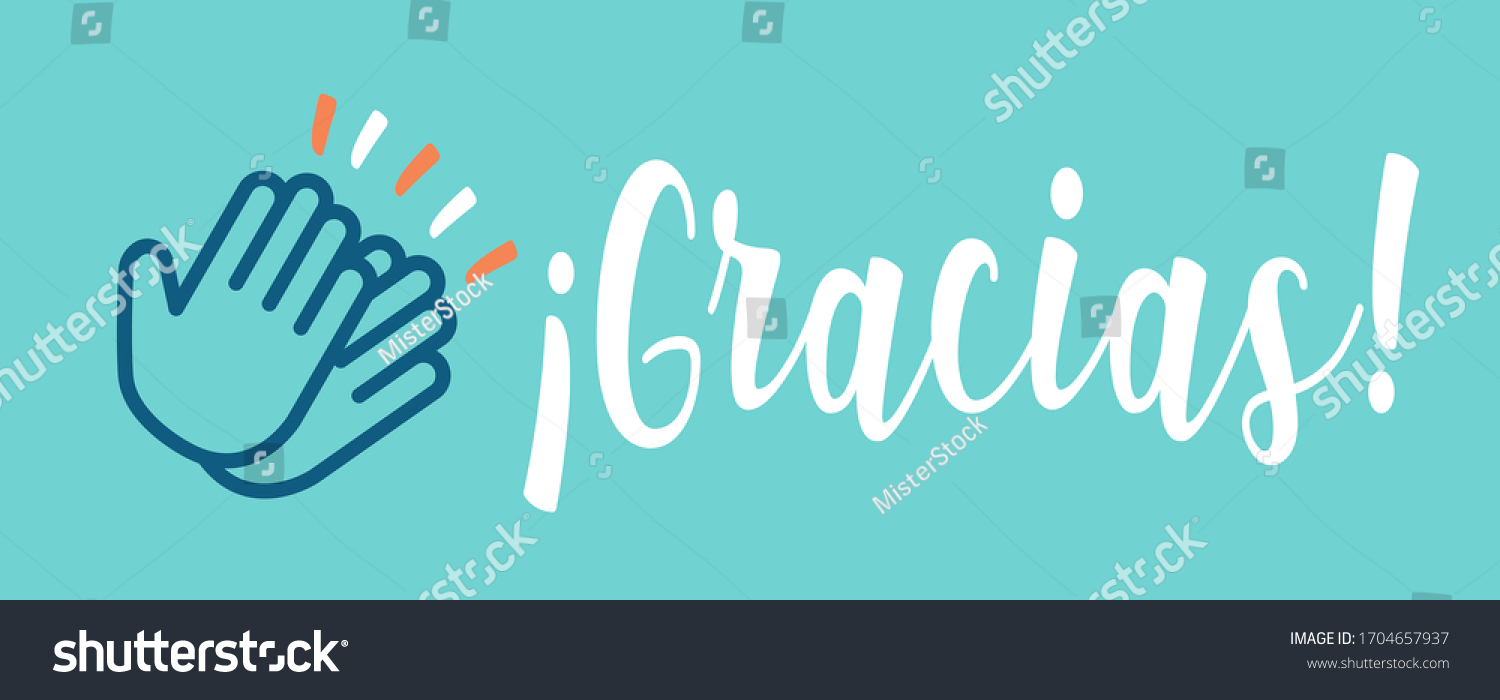 Gracias Thanks Spanish Language Stock Vector (royalty Free) 1704657937