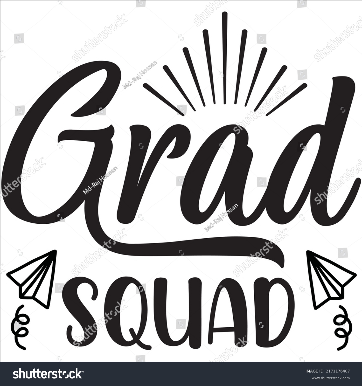 SVG of Grad Squad t-shirt design vector file svg