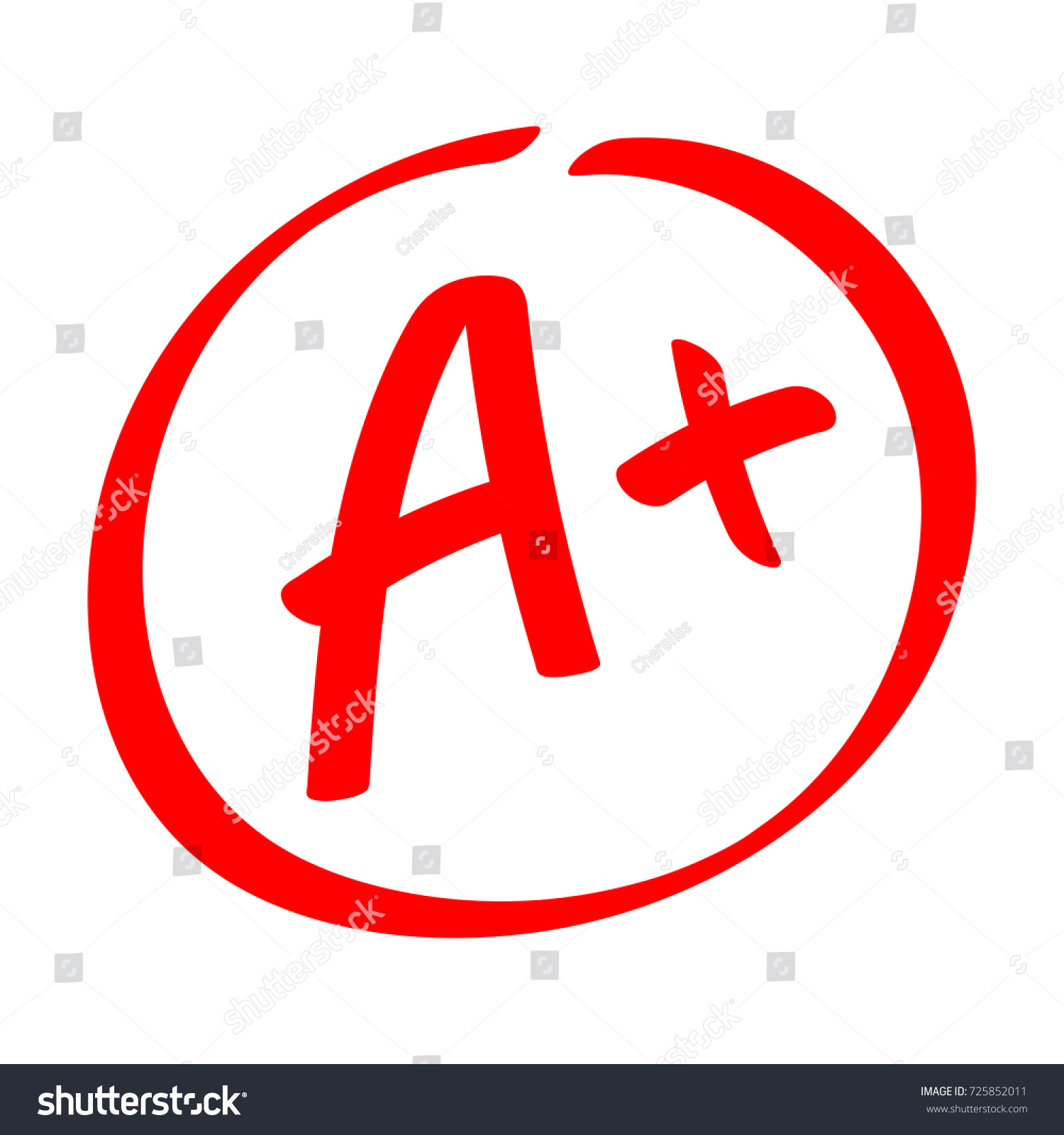 Grade Result A Hand Drawn Vector Stock Vector 725852011 - Shutterstock