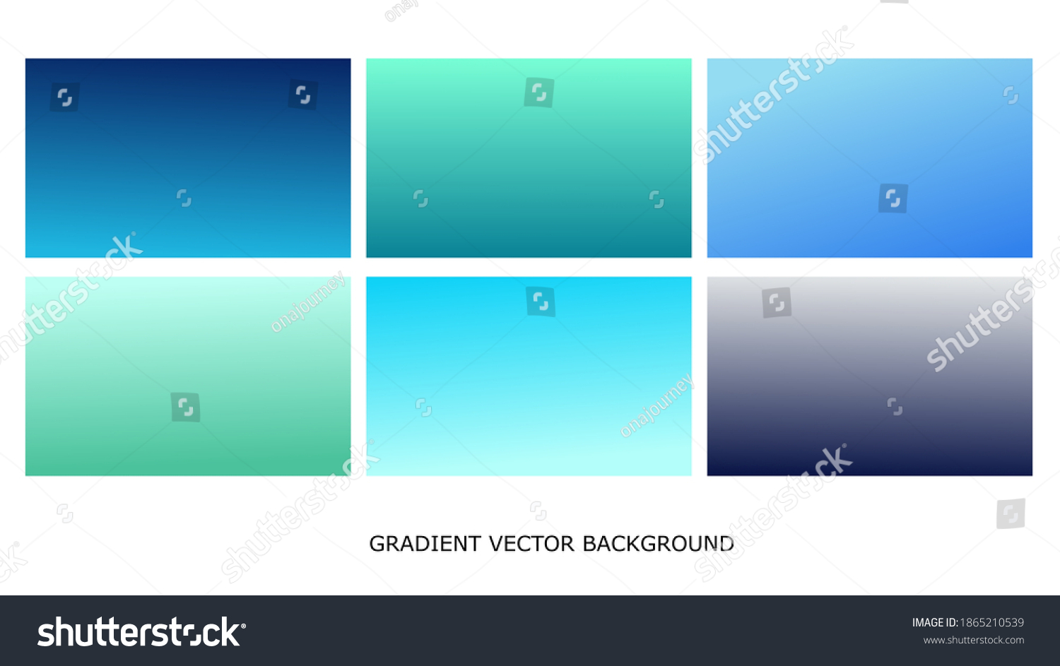 SVG of Gradient blue color vector background set. Abstract light to dark blue and azure colors simple various gradients set, trendy editable web design template, wallpaper, poster, flyer, banner or brochure svg