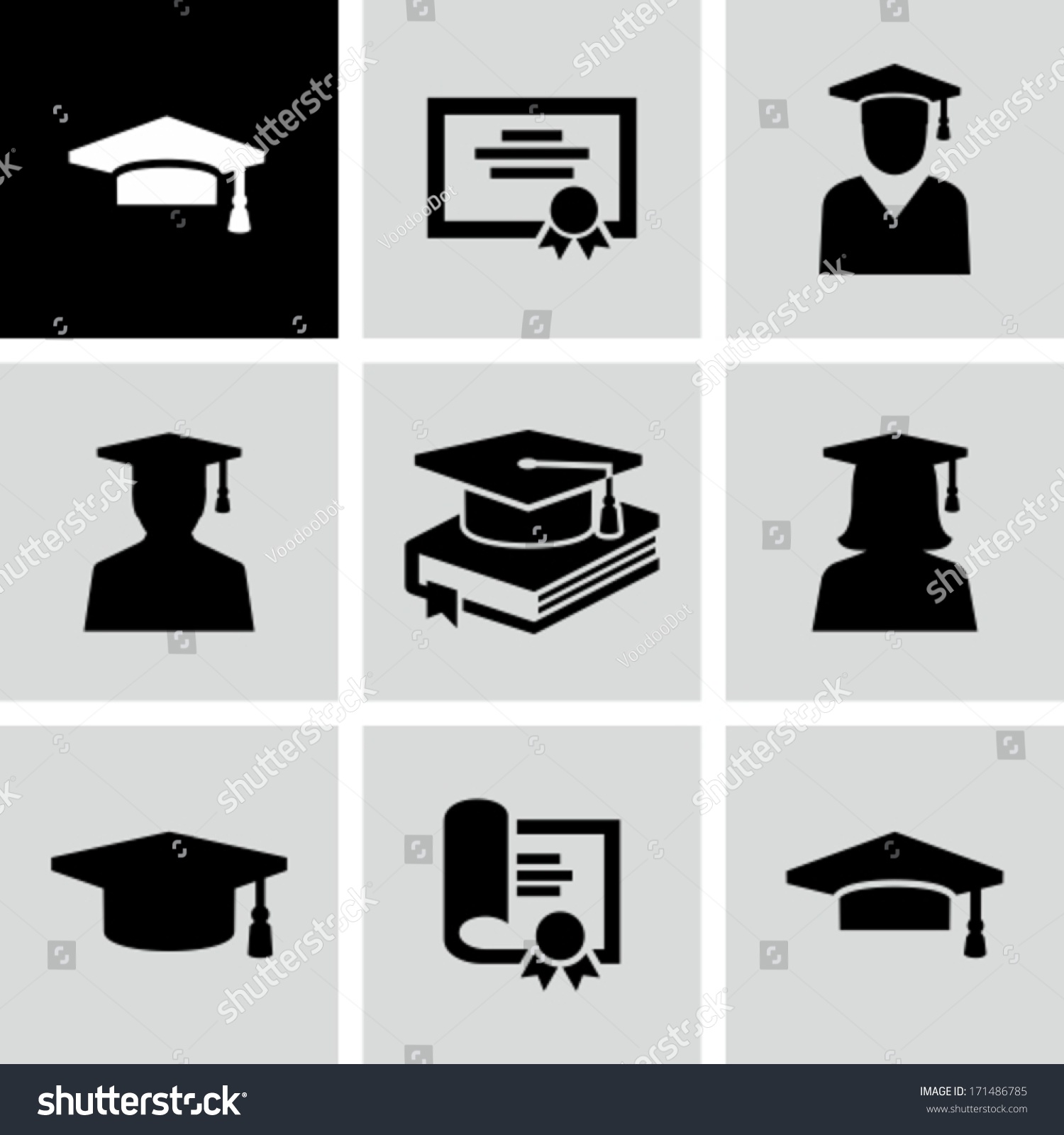 Graduation Cap Stock Vector 171486785 : Shutterstock