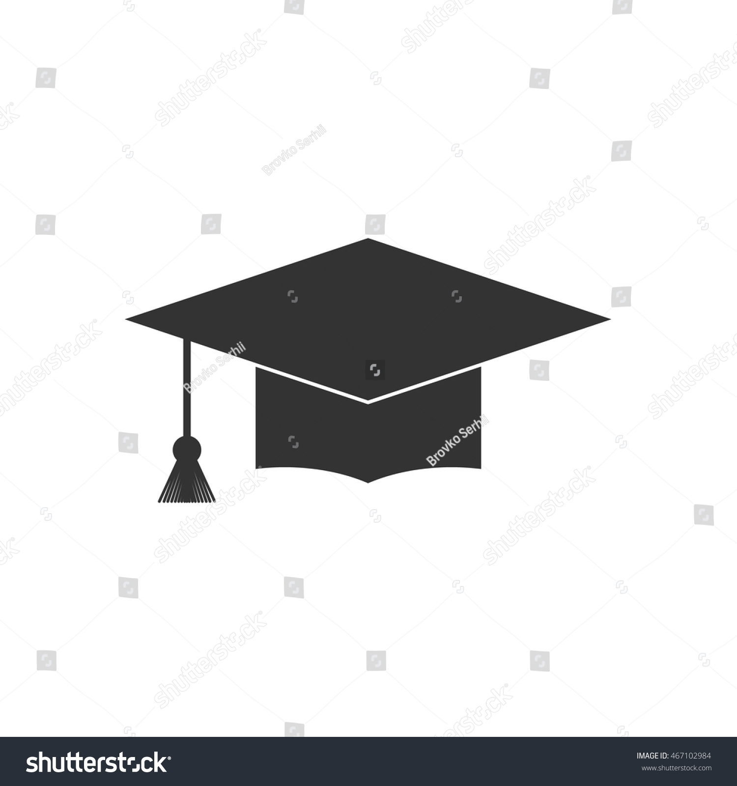 Graduation Cap Icon Vector Stock Vector 467102984 - Shutterstock