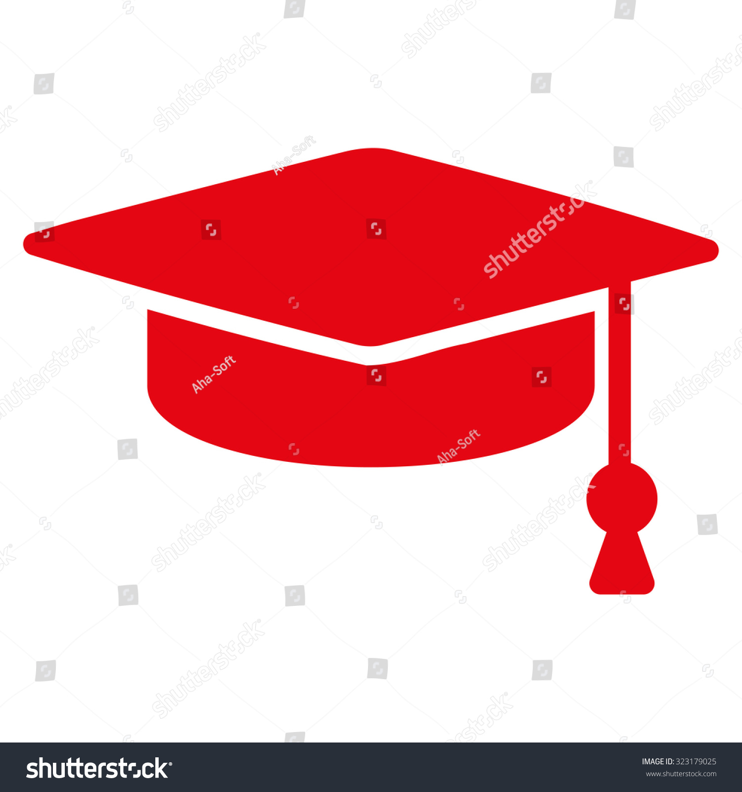 Graduation Cap Vector Icon Style Flat Stock Vector (Royalty Free ...