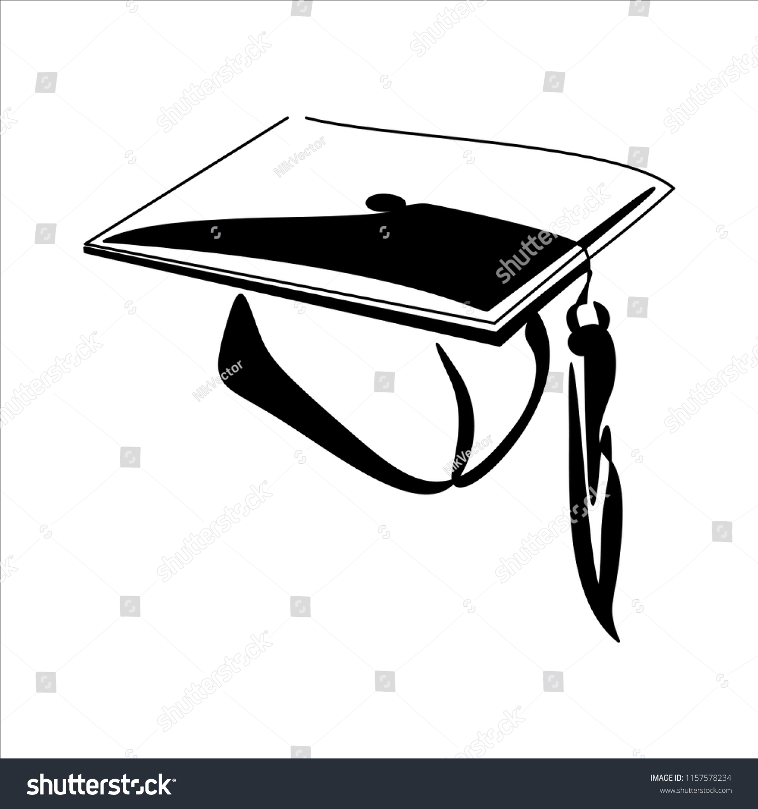 Graduation Capvector Illustration Stock Vector (Royalty Free ...